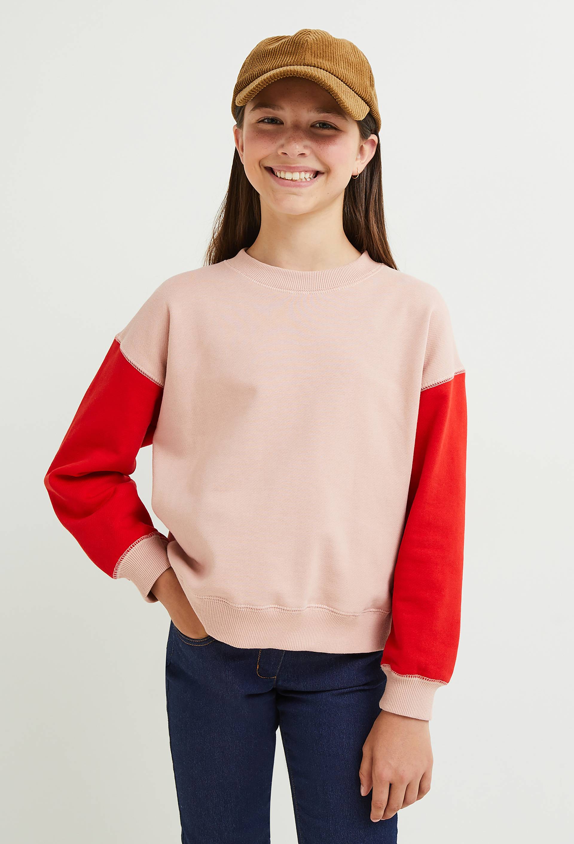Sweat contenant du coton BIO, Rose clair, large image number 0.0