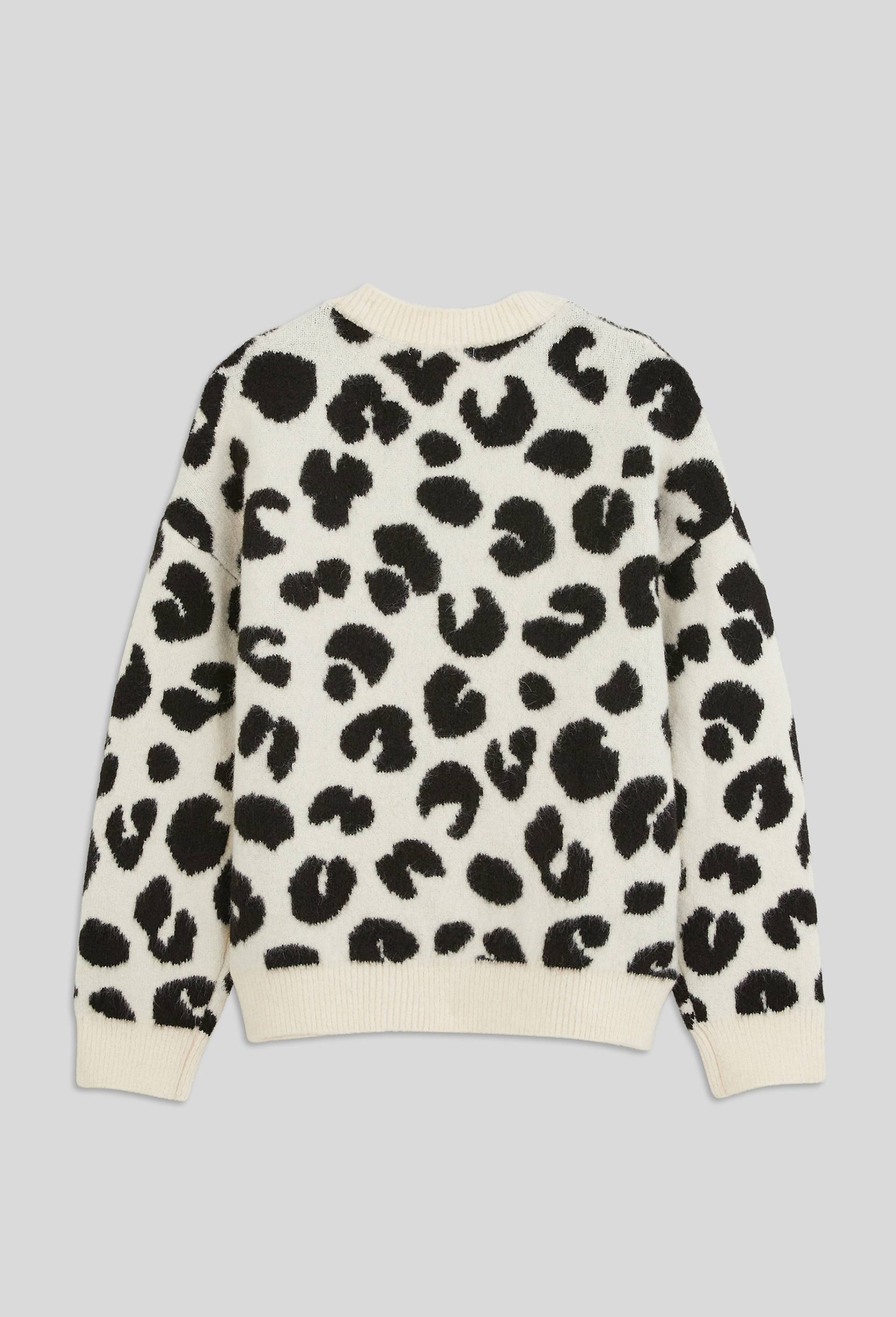 Pull jacquard l&eacute;opard, Beige clair, large image number 6