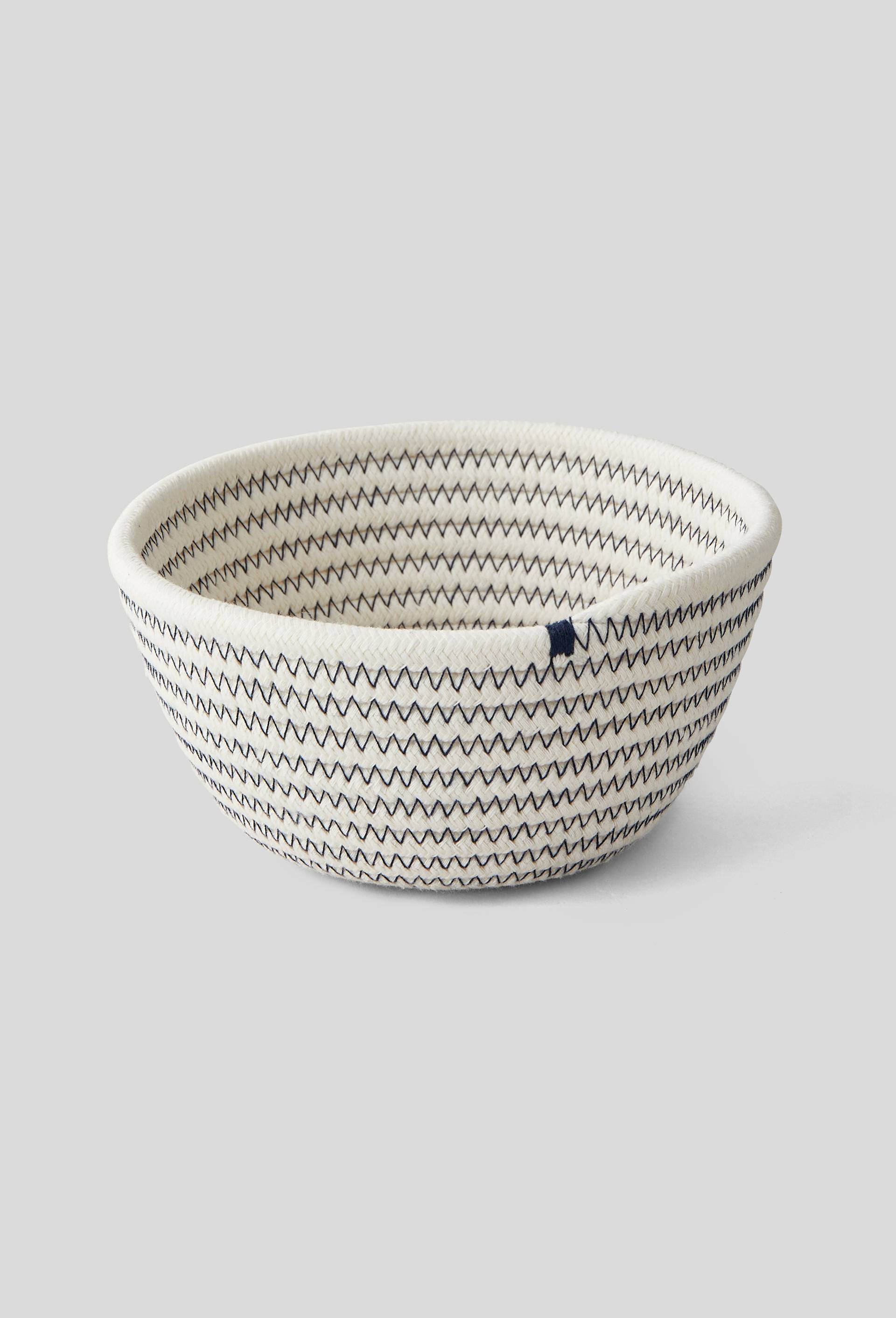 Mini corbeille boudin, D16xH8cm, Blanc, large image number 0