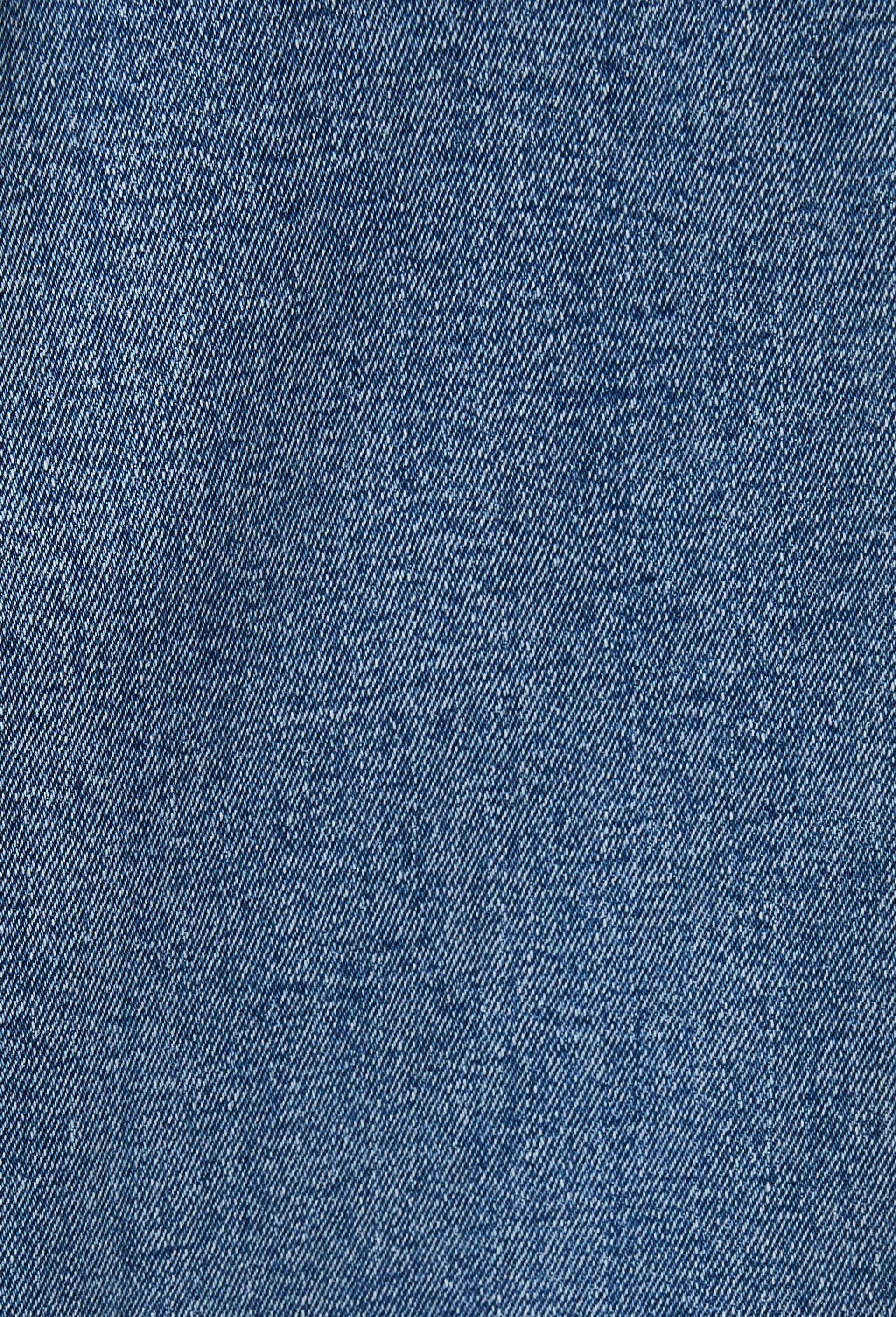 Jean droit taille &eacute;lastiqu&eacute;e en coton BIO GOTS, Bleu fonc&eacute;, large image number 4
