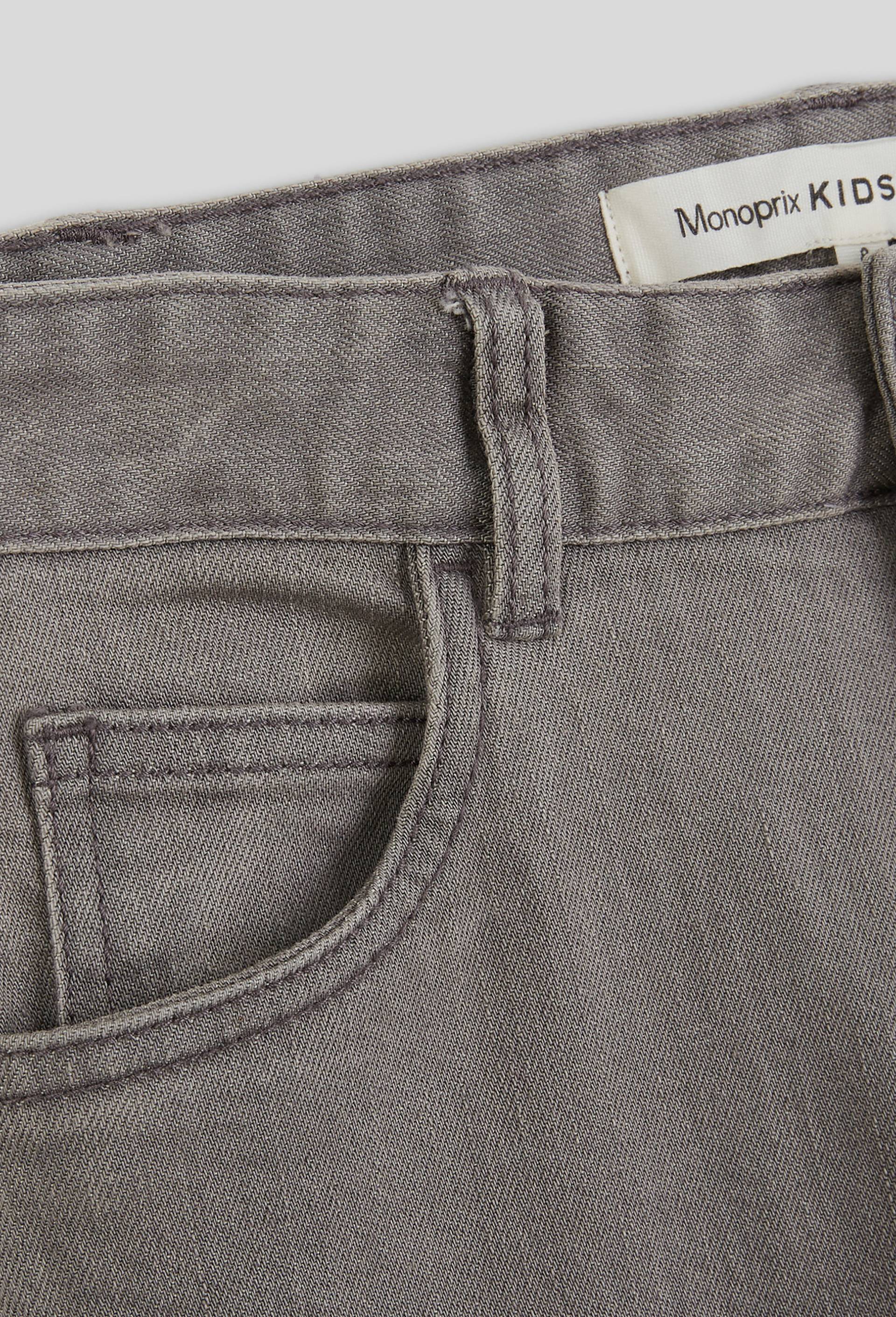 Jean droit en coton BIO GOTS, Gris foncé, large image number 2