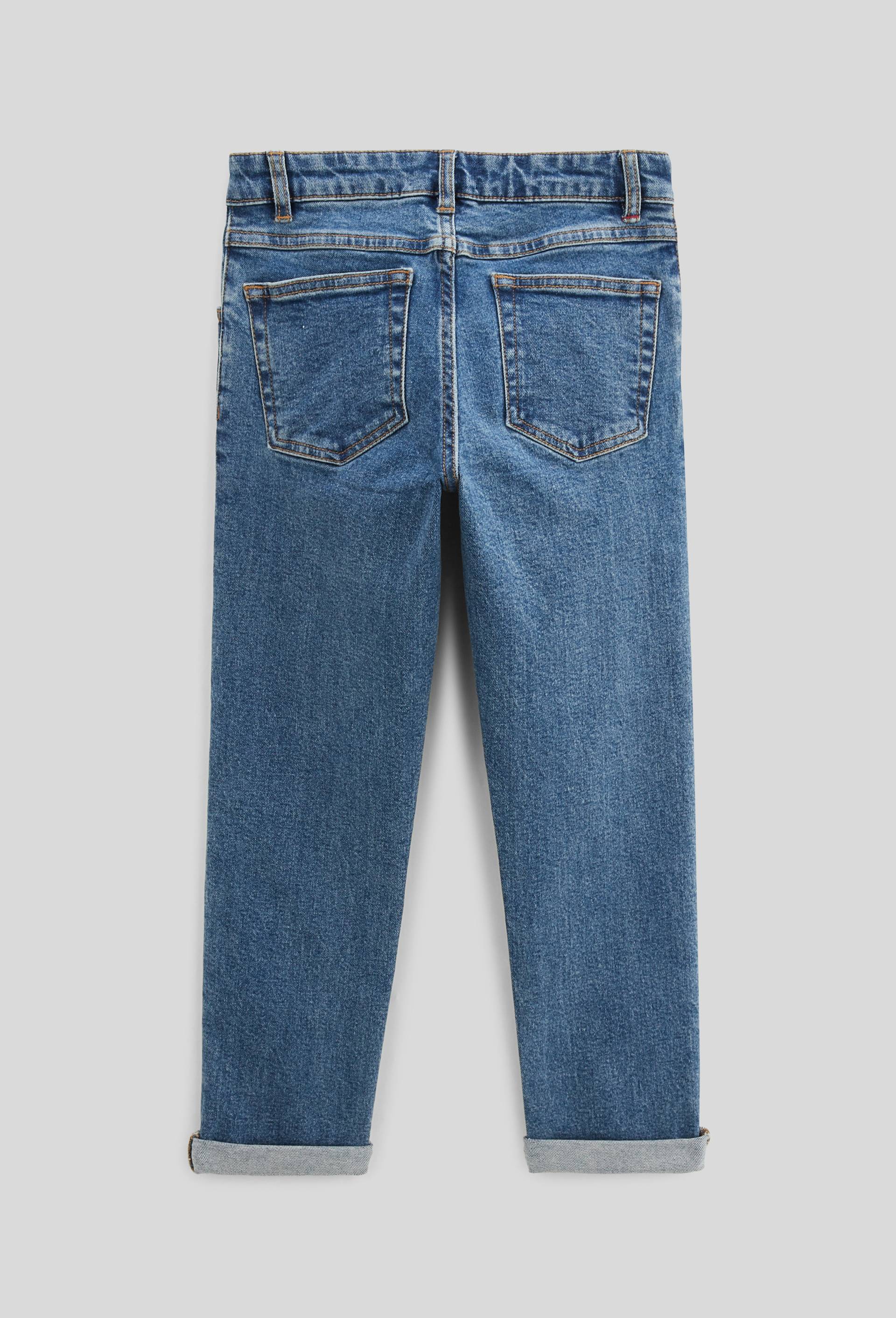 Jean droit en coton BIO GOTS, Bleu foncé, large image number 1