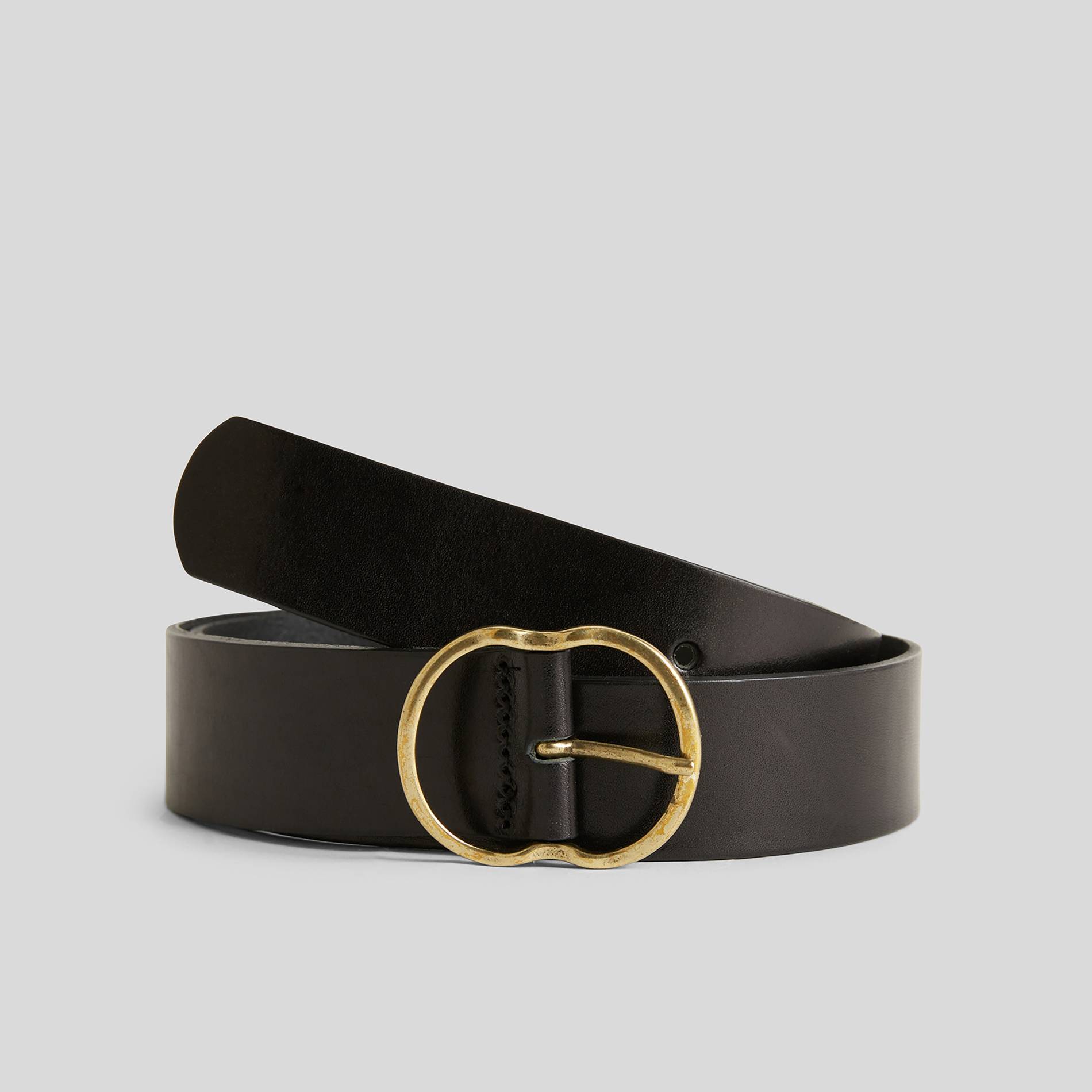 Ceinture 3,5cm, cuir responsable, Noir, large image number 0.0