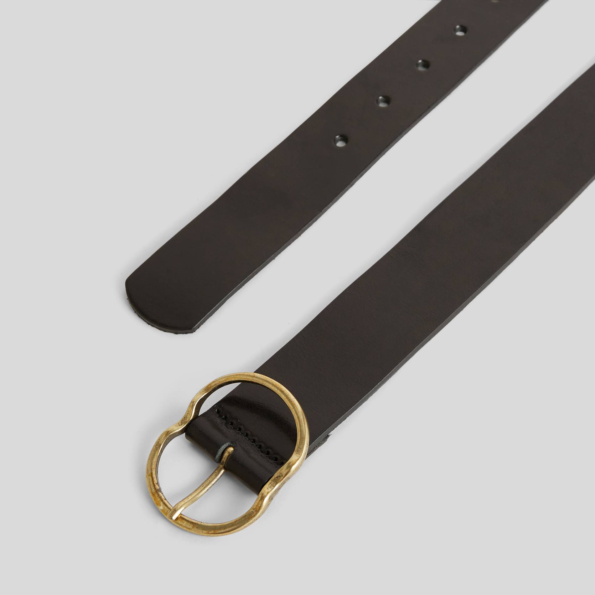 Ceinture 3,5cm, cuir responsable, Noir, large image number 1.0