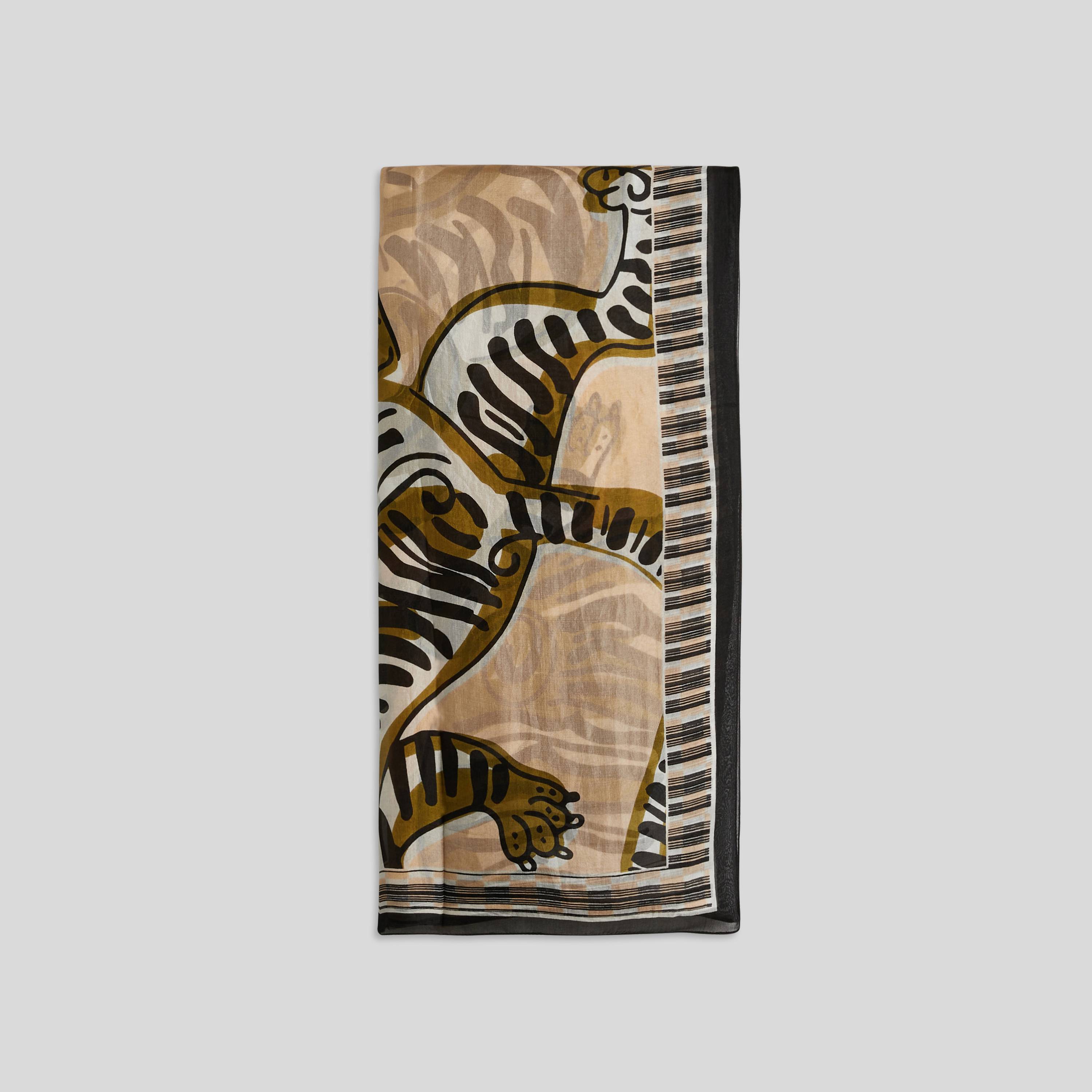 Etole en soie, Beige clair, large image number 1