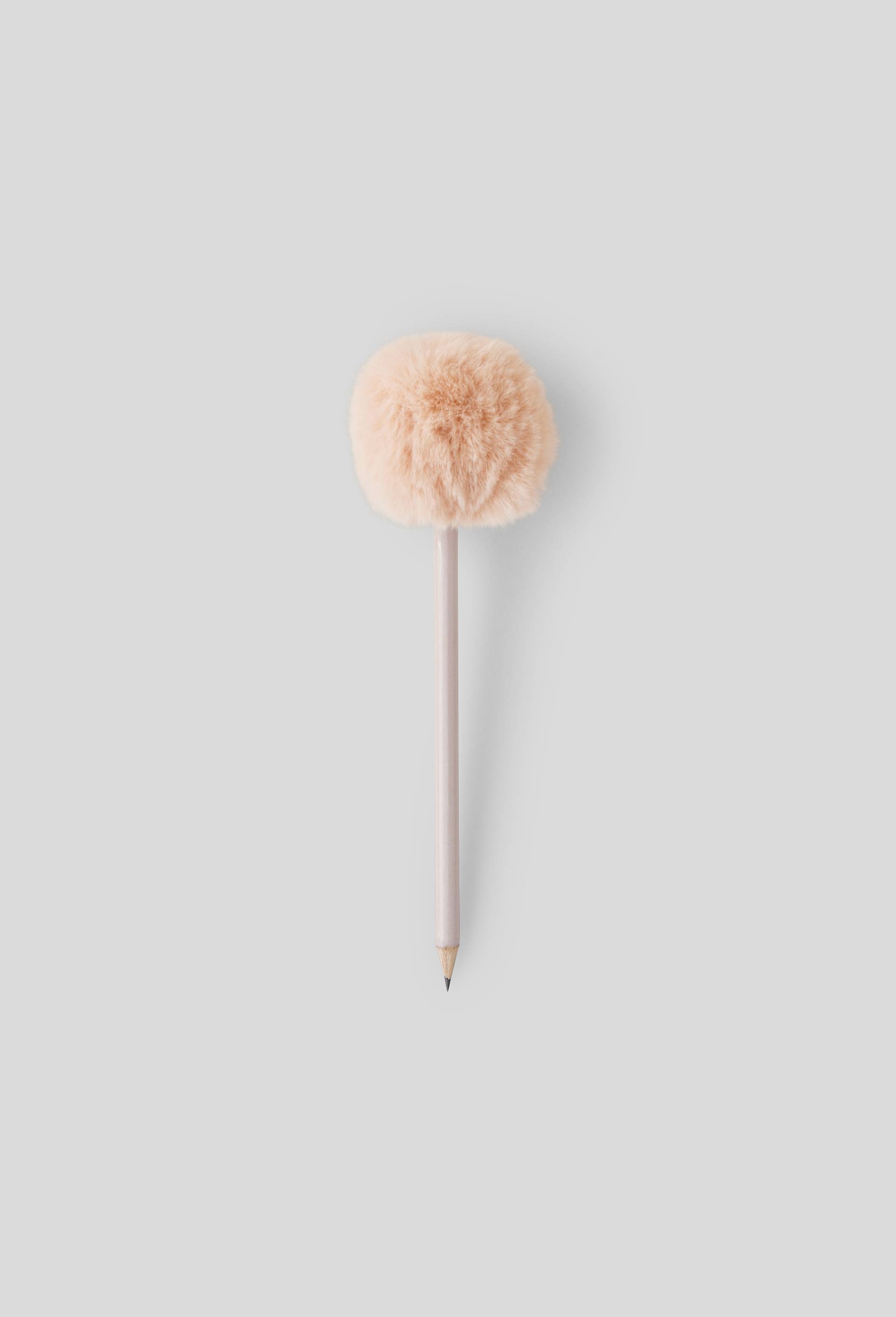Crayon à papier avec embout pompon, Rose clair, swatch image
