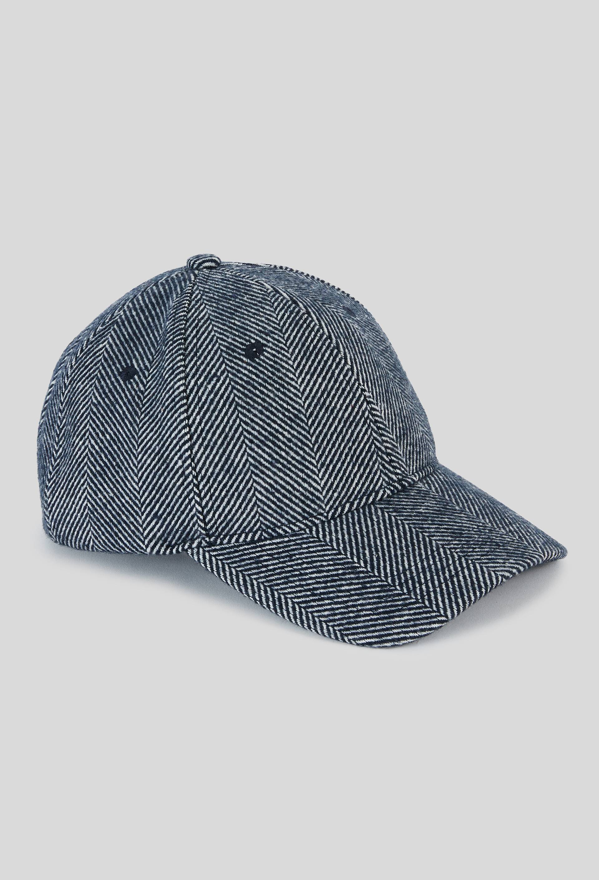 Casquette motif chevrons, Bleu foncé, large image number 0