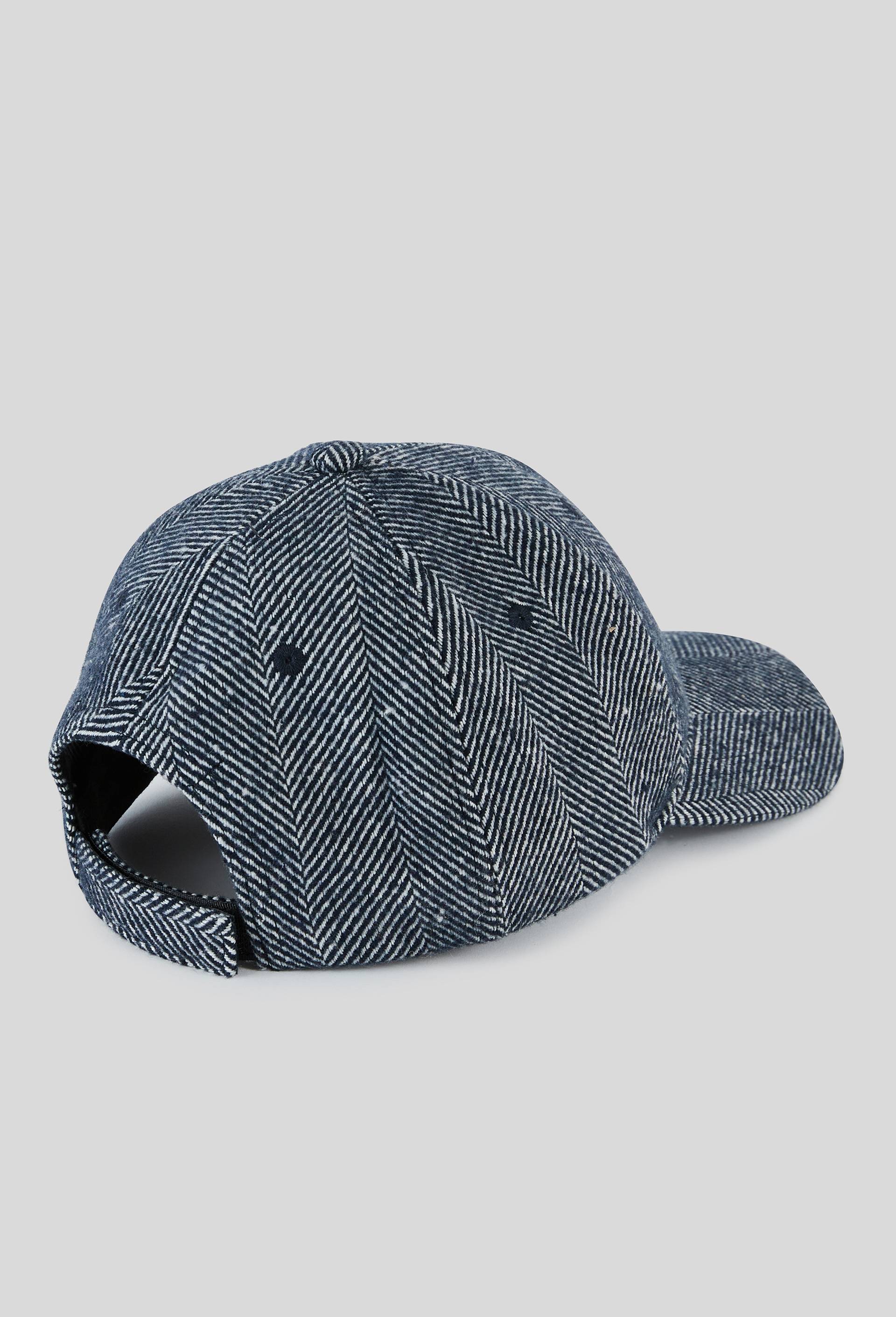 Casquette motif chevrons, Bleu foncé, large image number 1