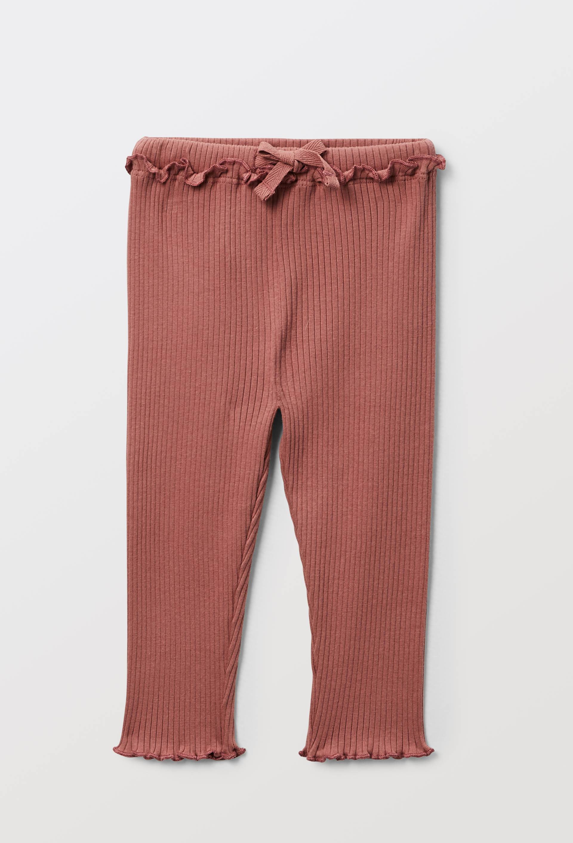 Legging c&ocirc;tel&eacute; uni en coton BIO GOTS, Rose fonc&eacute;, swatch image