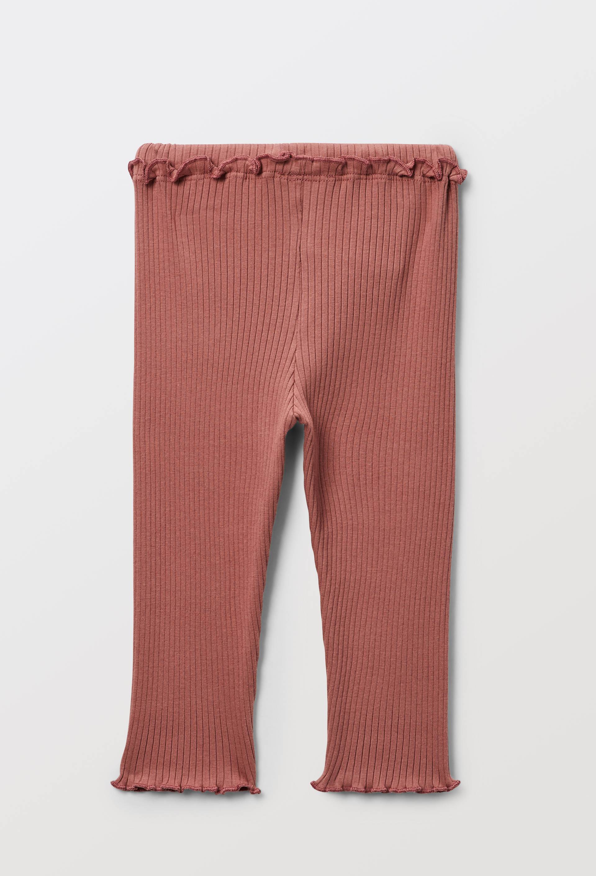 Legging c&ocirc;tel&eacute; uni en coton BIO GOTS, Rose fonc&eacute;, large image number 1