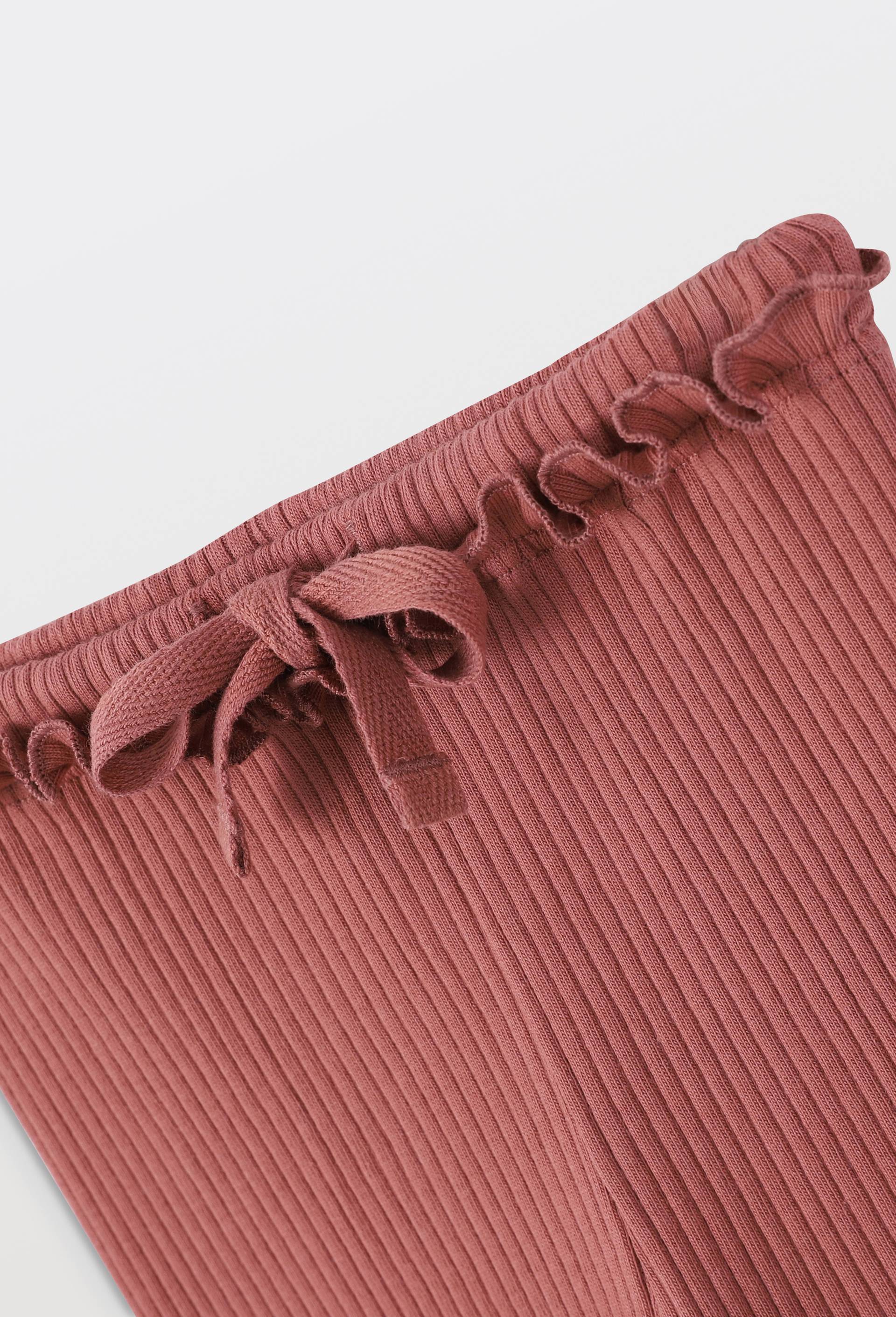 Legging c&ocirc;tel&eacute; uni en coton BIO GOTS, Rose fonc&eacute;, large image number 3.0