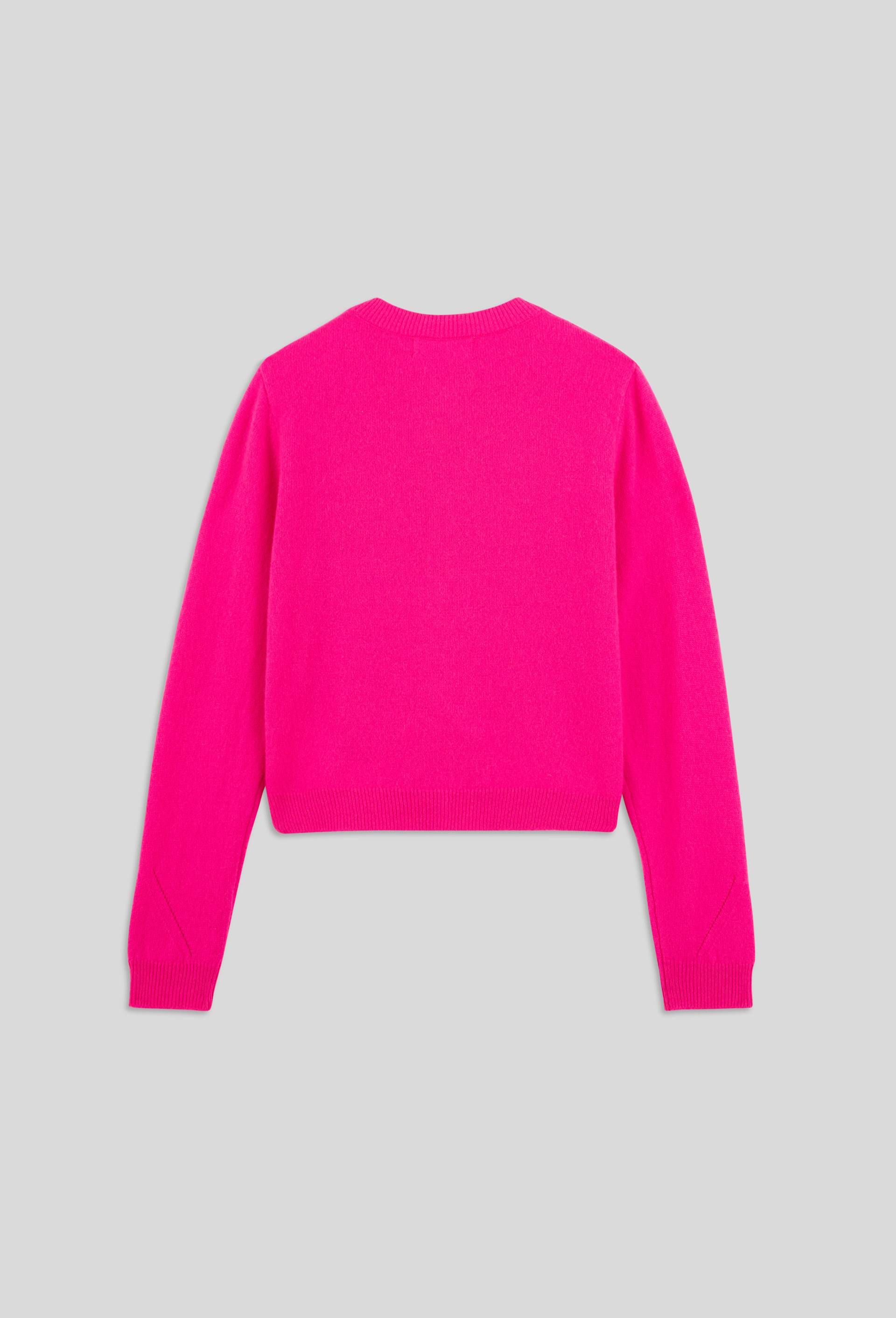 Cardigan en cachemire fluo, certifié OEKO-TEX, Rose, large image number 1