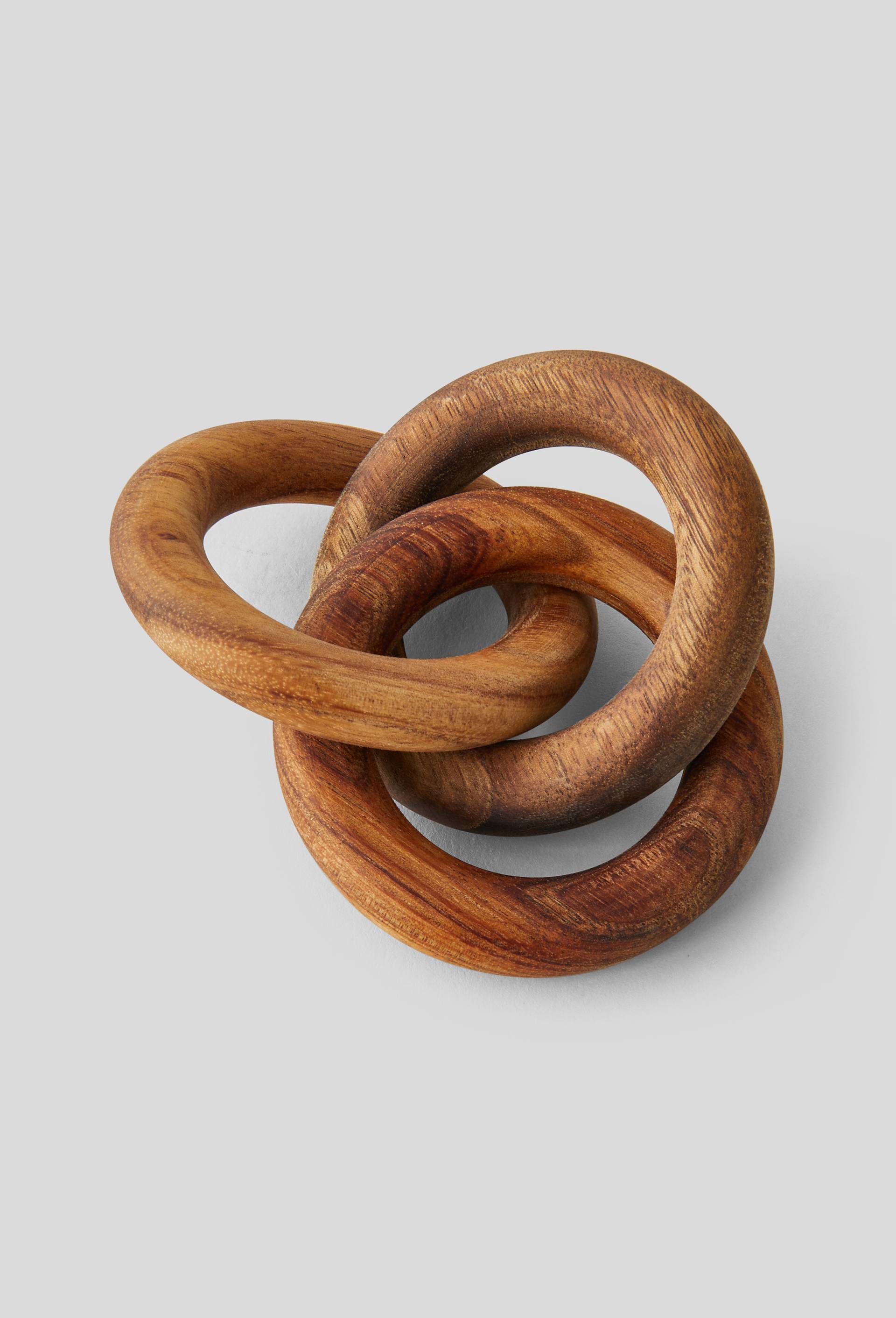 Rond de serviettes bois d acacia, Beige clair, large image number 0
