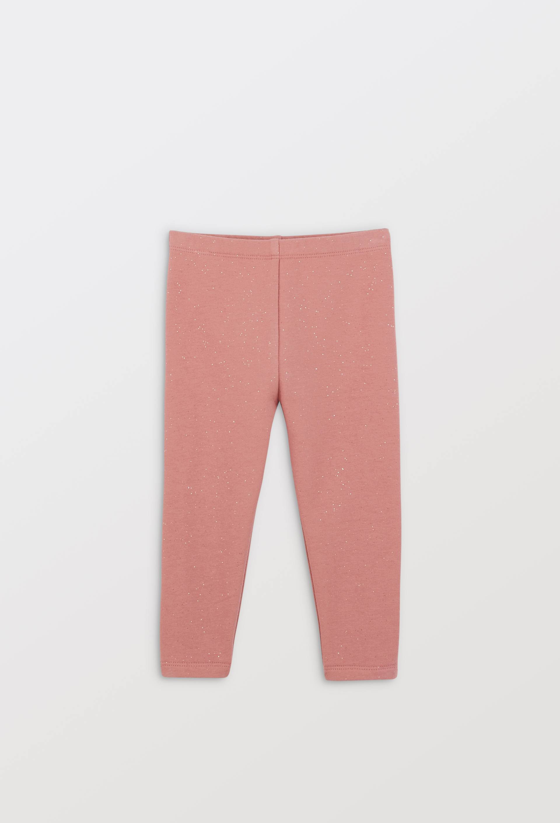 Legging chaud &agrave; paillettes contenant du coton, Rose, large image number 0