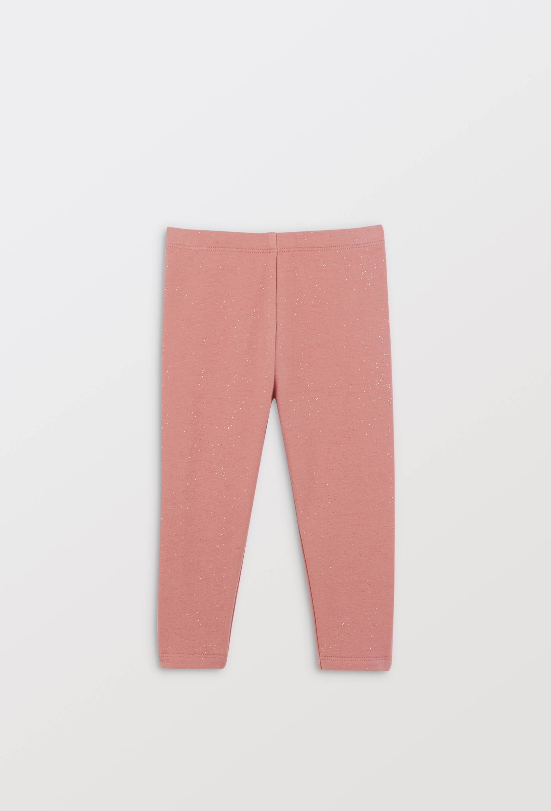 Legging chaud &agrave; paillettes contenant du coton, Rose, large image number 1.0