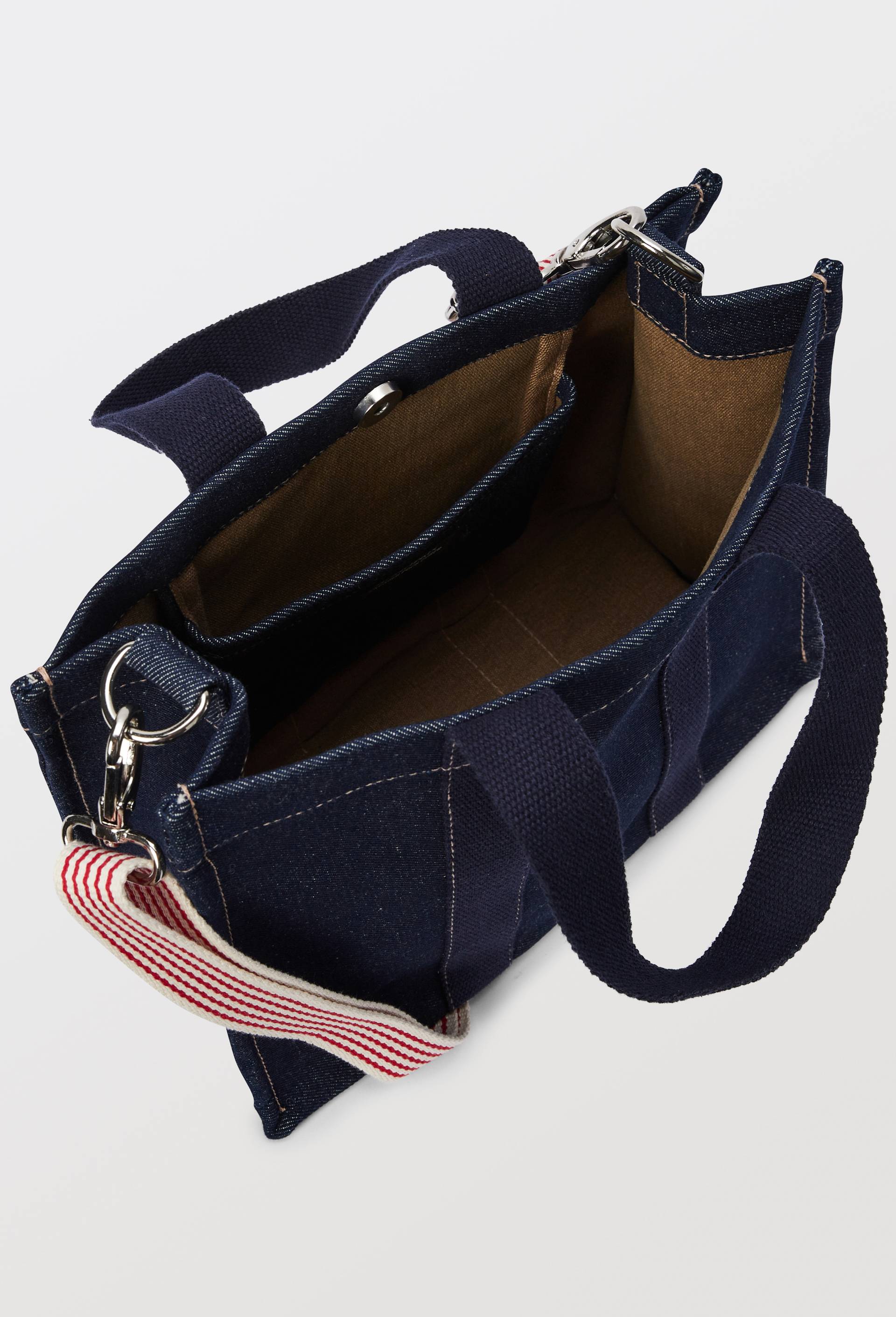 Petit cabas denim en coton BIO, Bleu fonc&eacute;, large image number 2