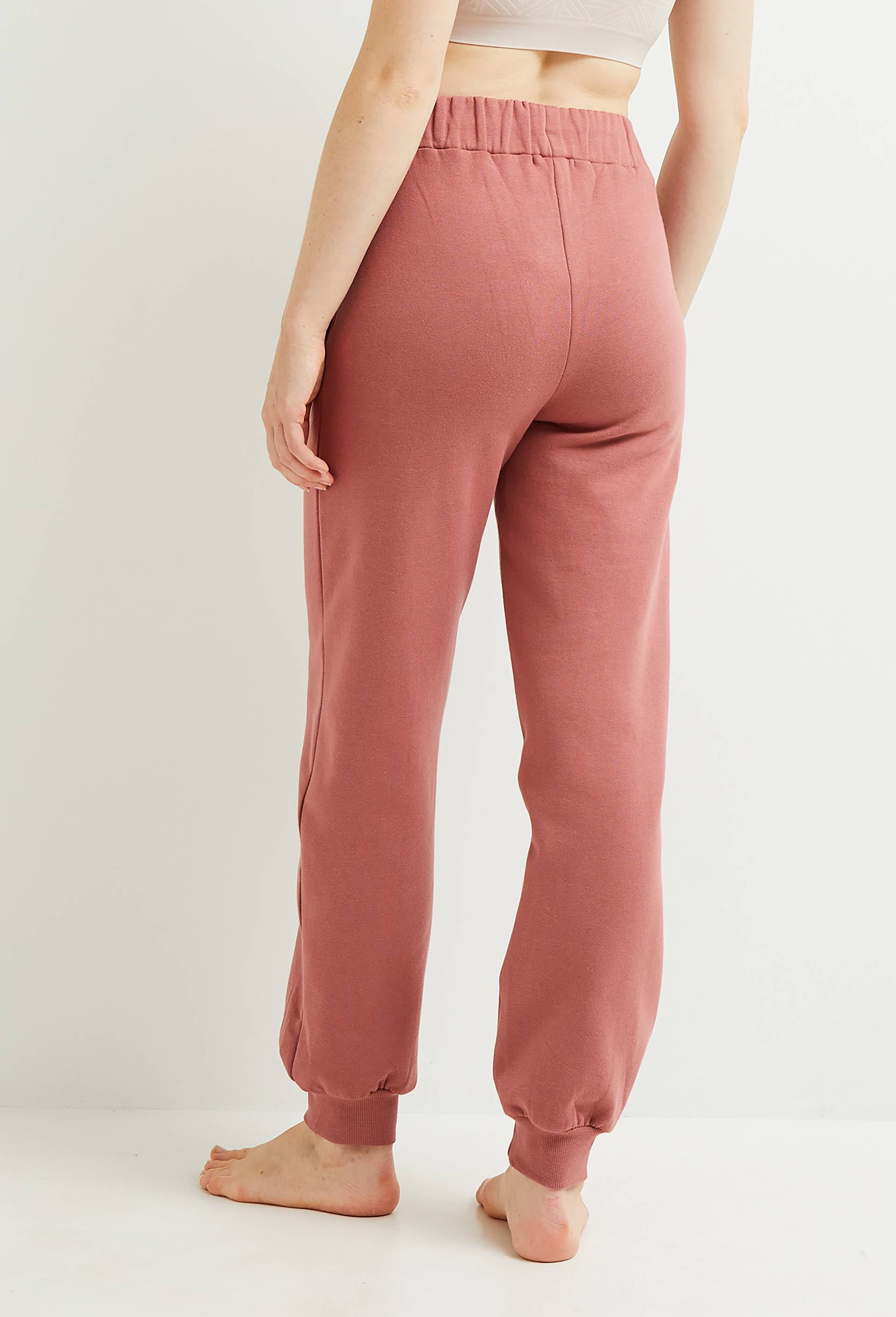 Pantalon de sport en molleton, Bio et Oeko-Tex, Rose foncé, large image number 1
