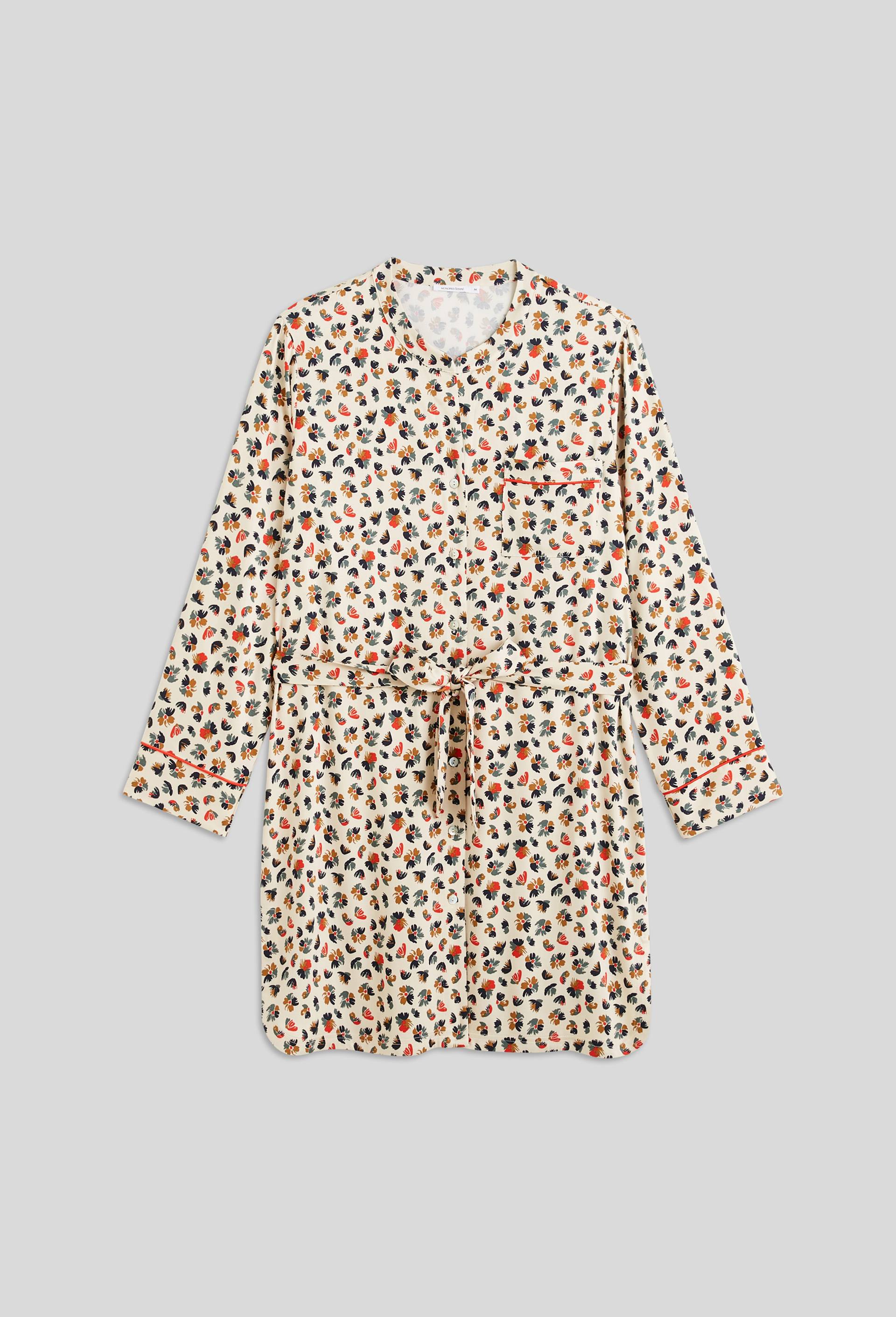 Chemise de nuit manches longues imprimée, Ecovero, Beige clair, large image number 2