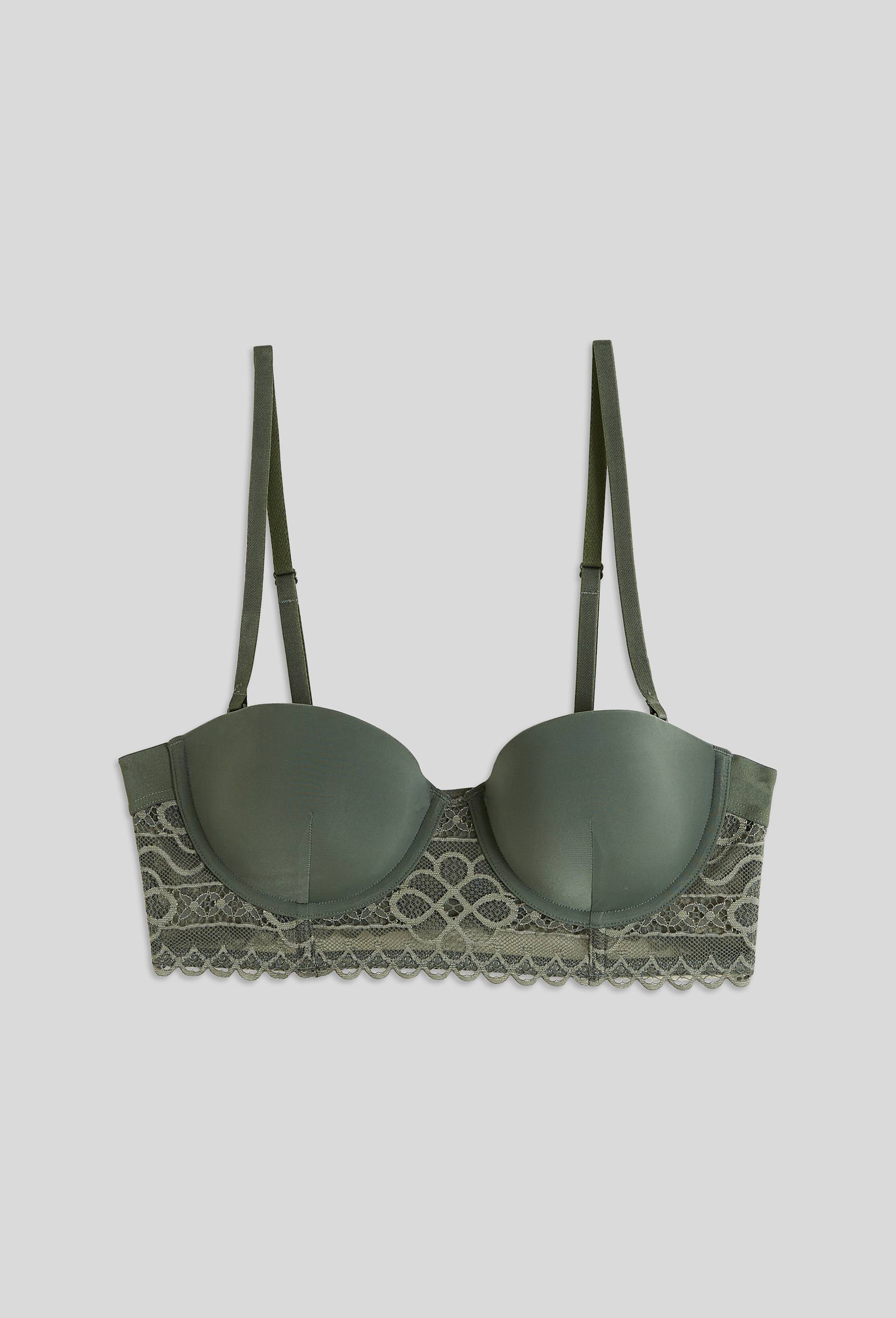 Bandeau paddé MARYLOU en dentelle, Oeko-Tex, Vert, large image number 2