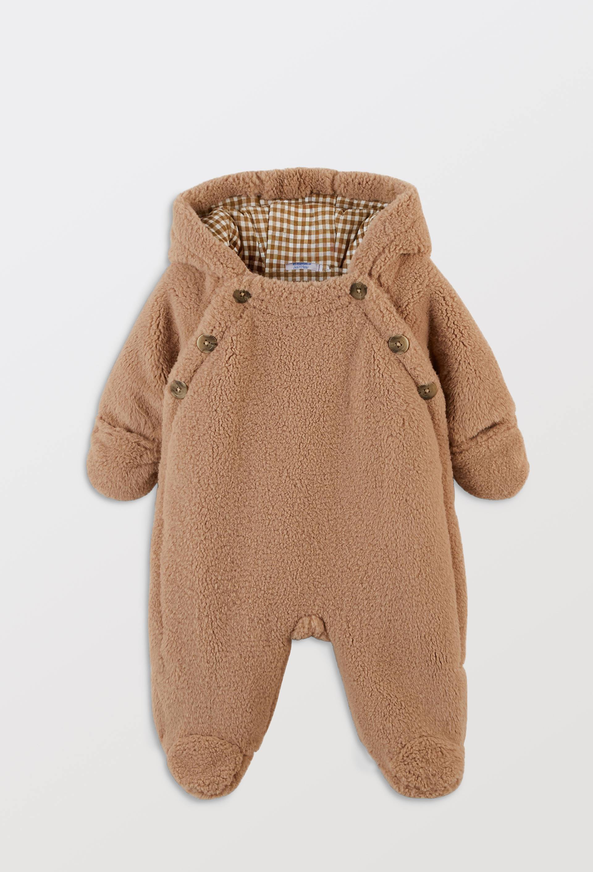 Bout'Chou - Combinaison pilote unie en sherpa