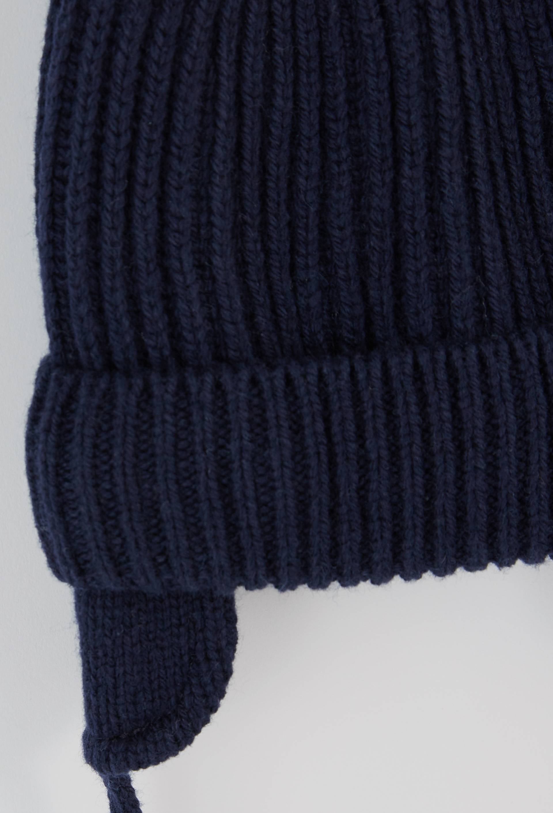 Bonnet en maille c&ocirc;tel&eacute; contenant du coton, Bleu fonc&eacute;, large image number 1