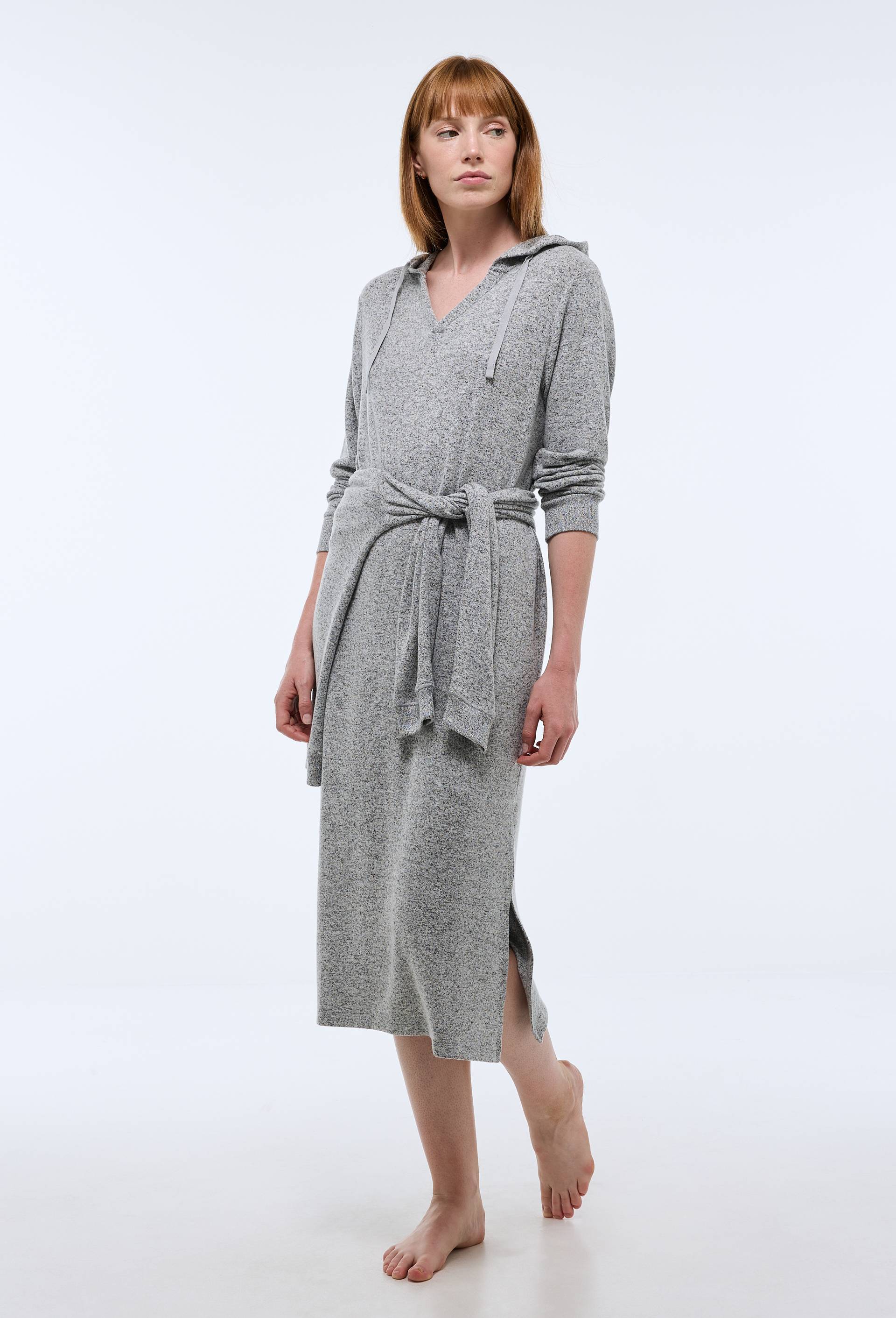 Chemise de nuit longue avec capuche unie - MONOPRIX - Modalova