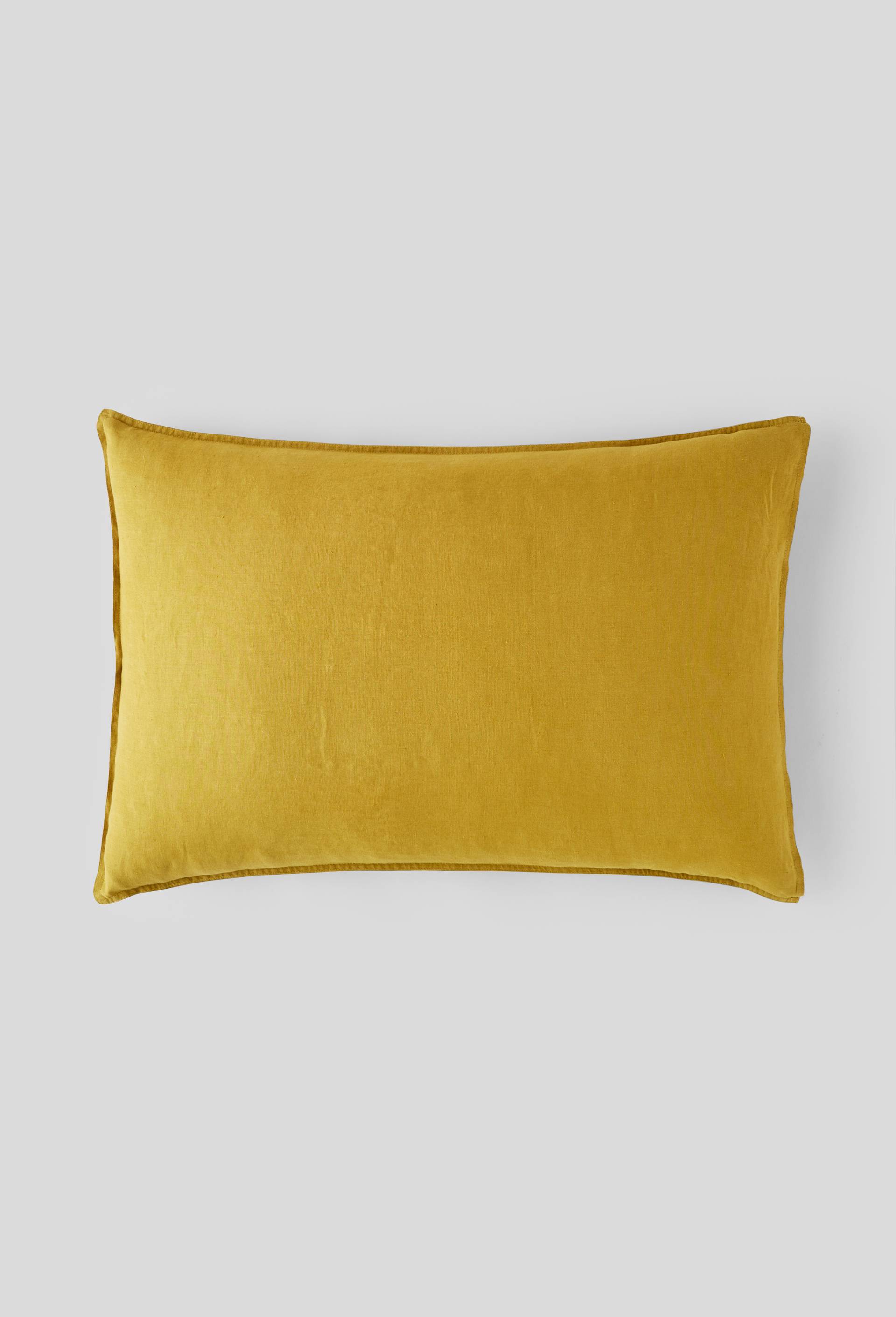 Taie rectangulaire, 50x70cm, 100% lin, OEKOTEX, Jaune foncé, large image number 0.0