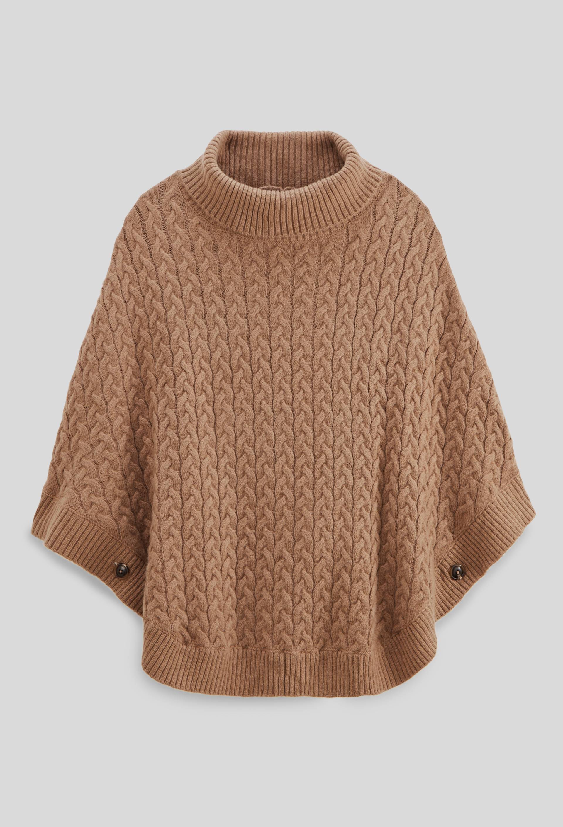Poncho contenant de la laine, Beige, large image number 2