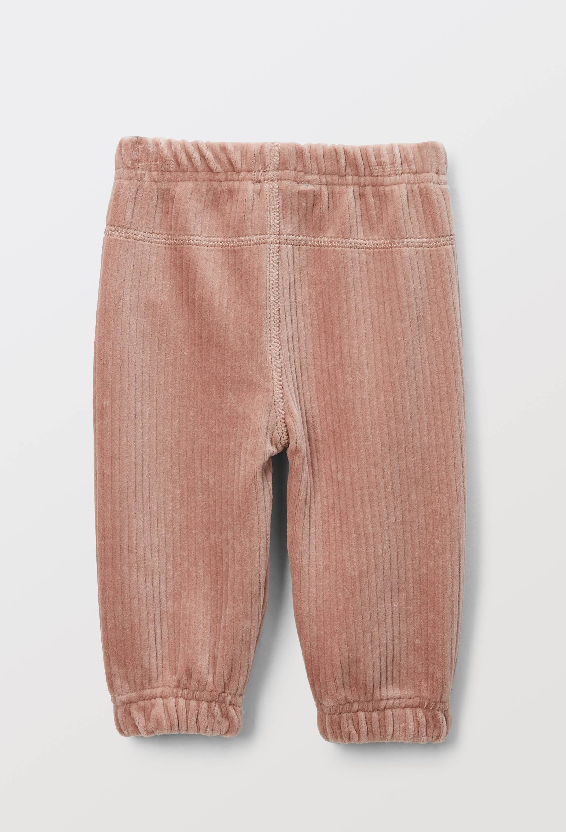 Pantalon uni en velours, Rose, large image number 1.0