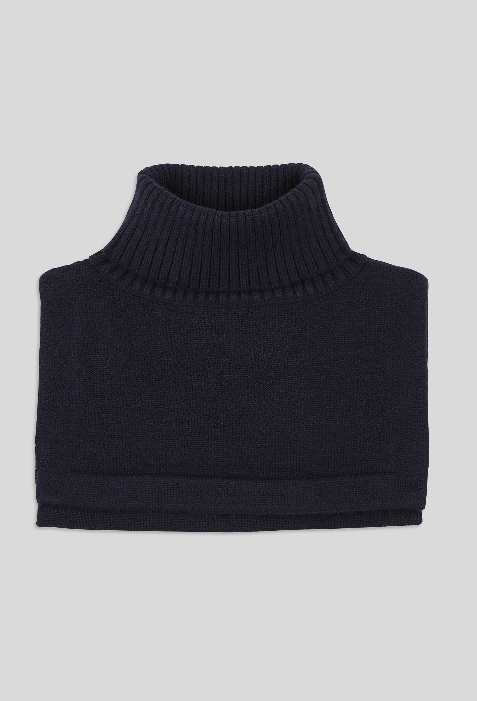 Plastron en maille, Bleu fonc&eacute;, large image number 0