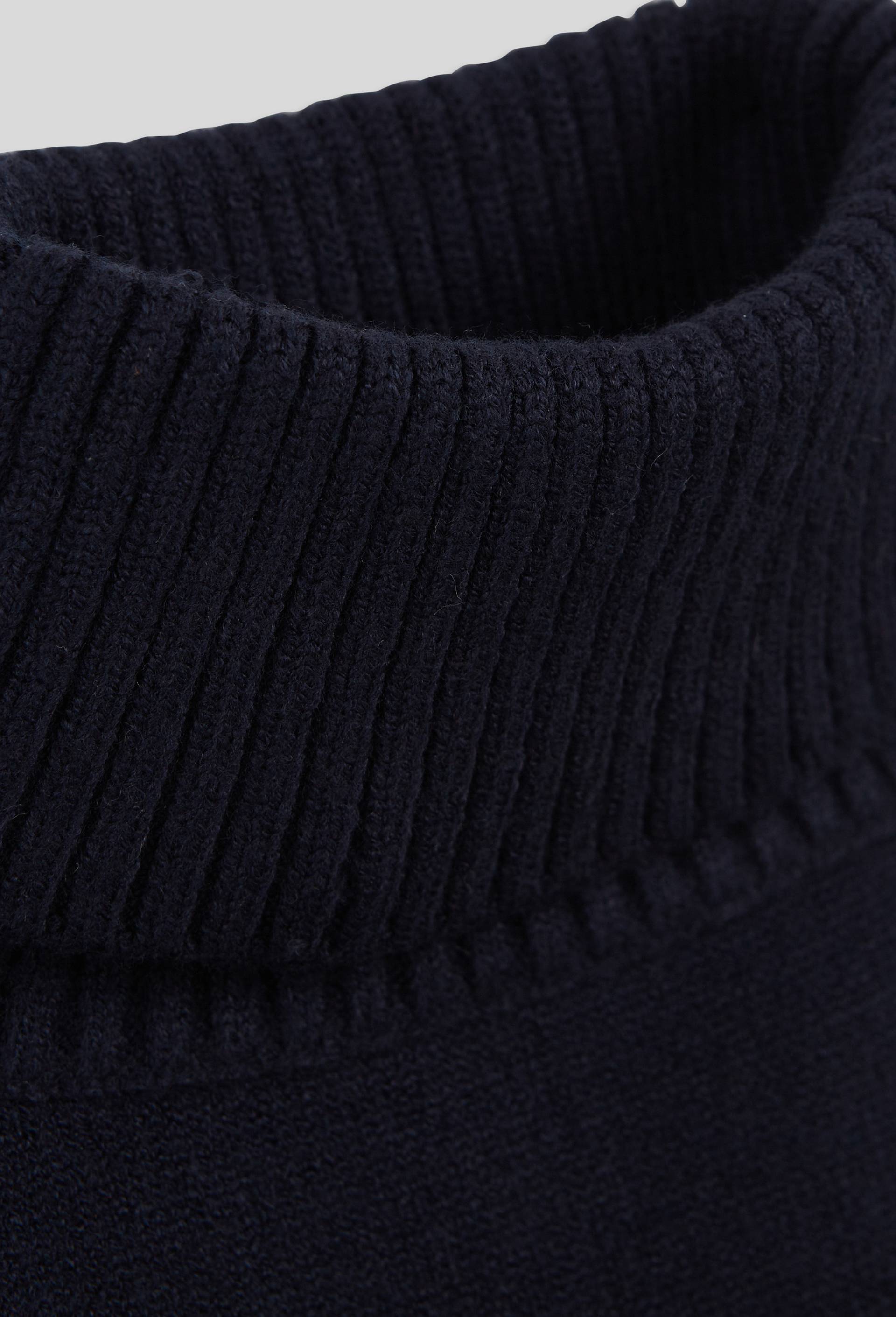 Plastron en maille, Bleu fonc&eacute;, large image number 1