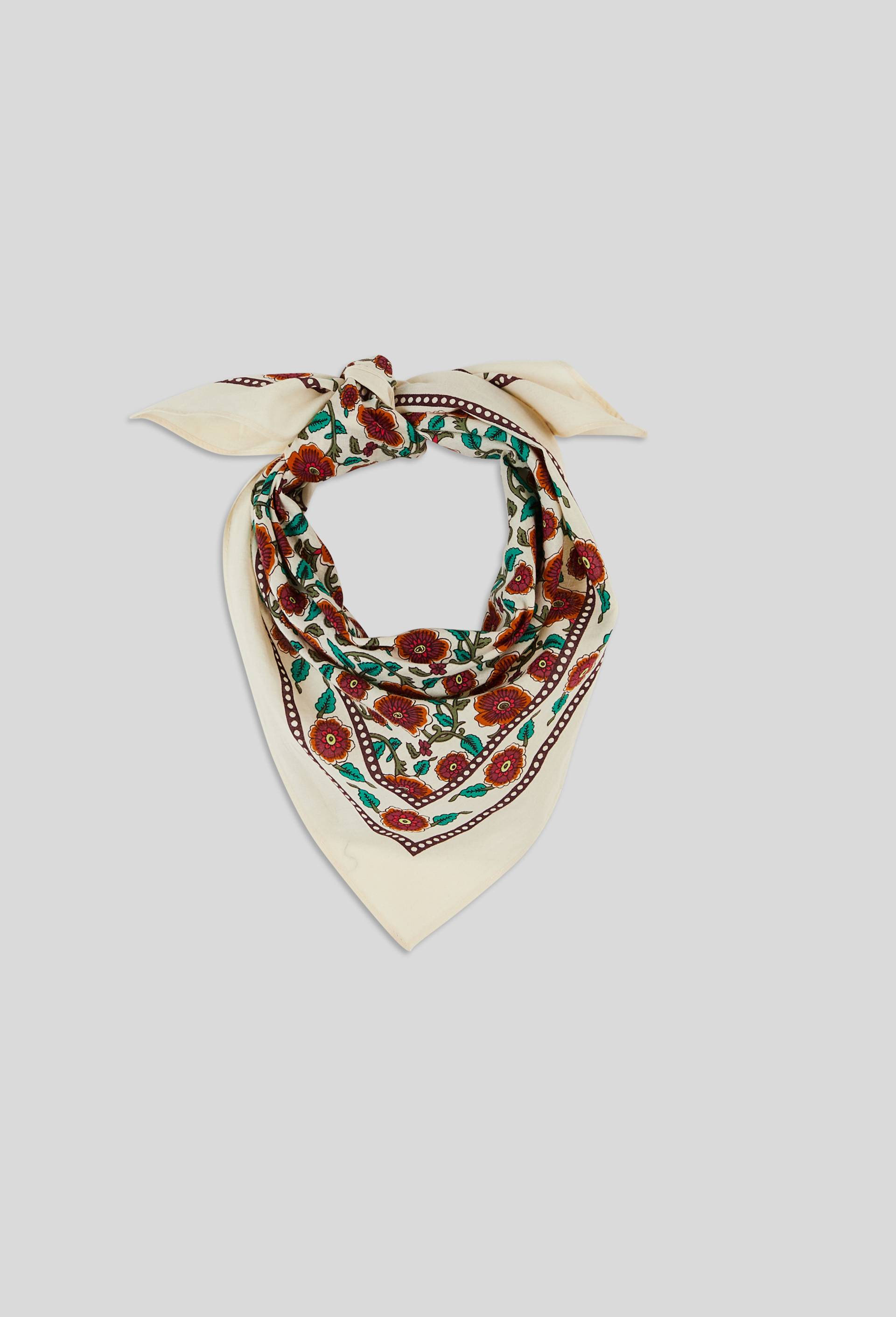Foulard imprimé en coton, Rose clair, large image number 0.0