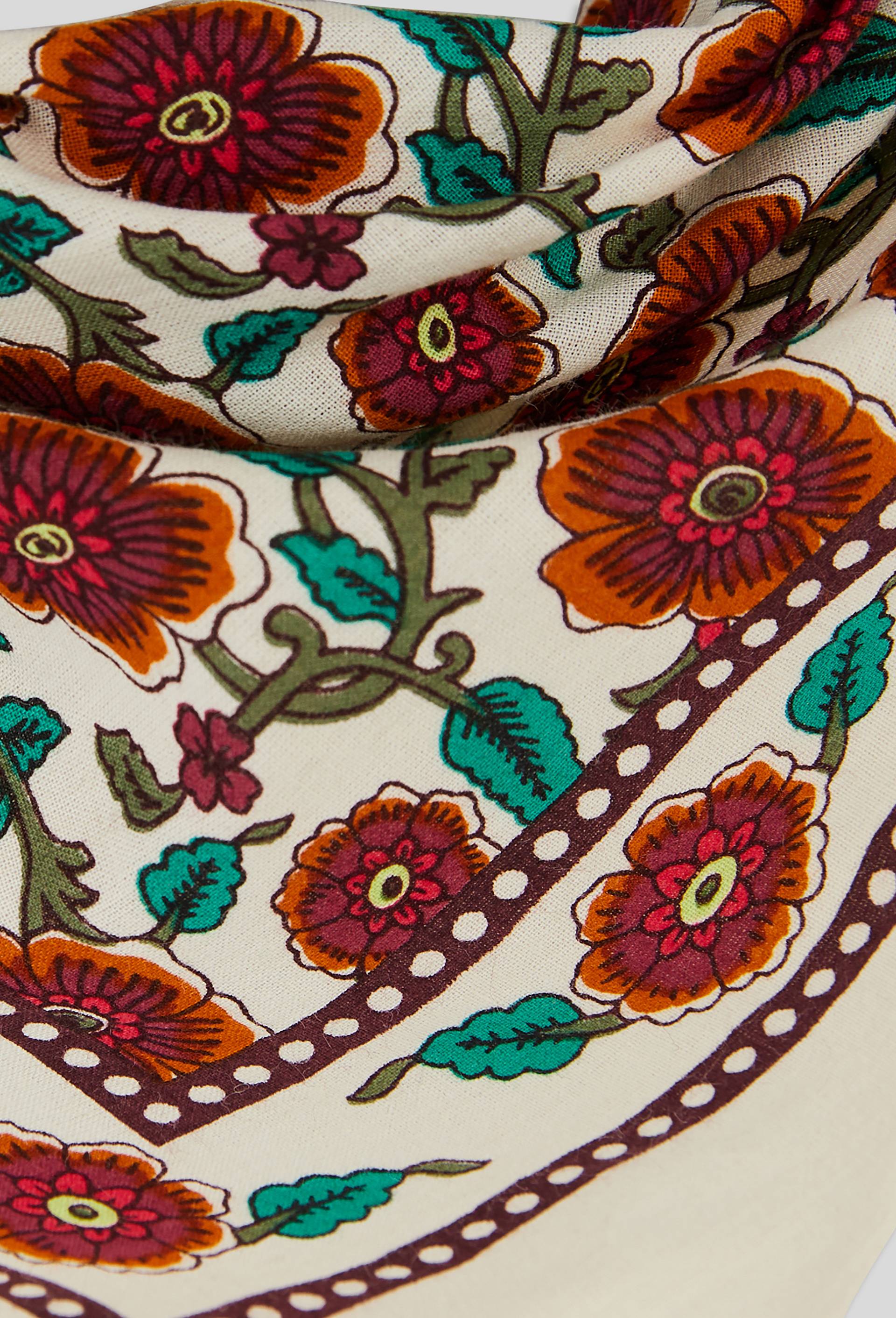 Foulard imprimé en coton, Rose clair, large image number 2