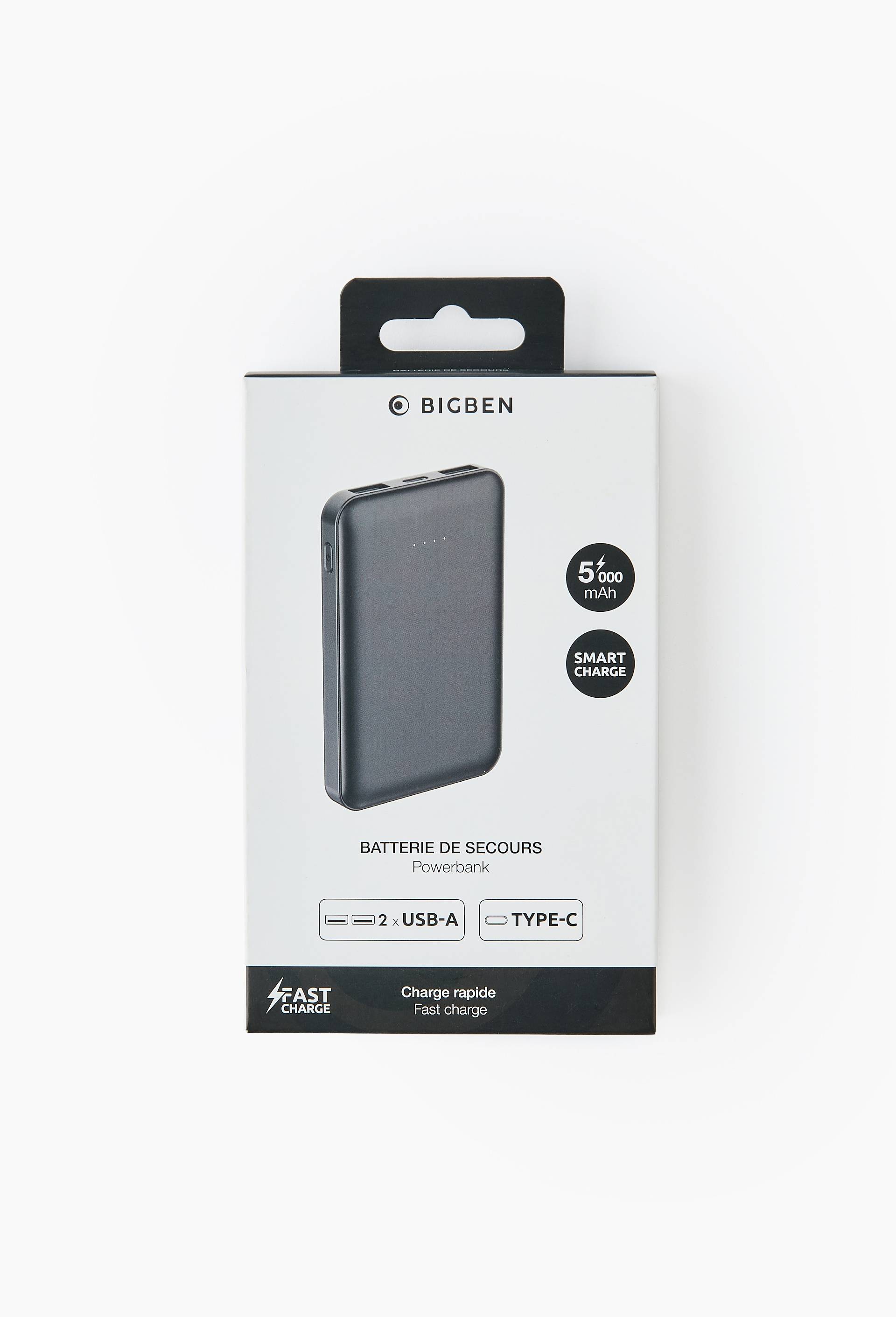Batterie nomade, 5000 mah, Noir, large image number 0