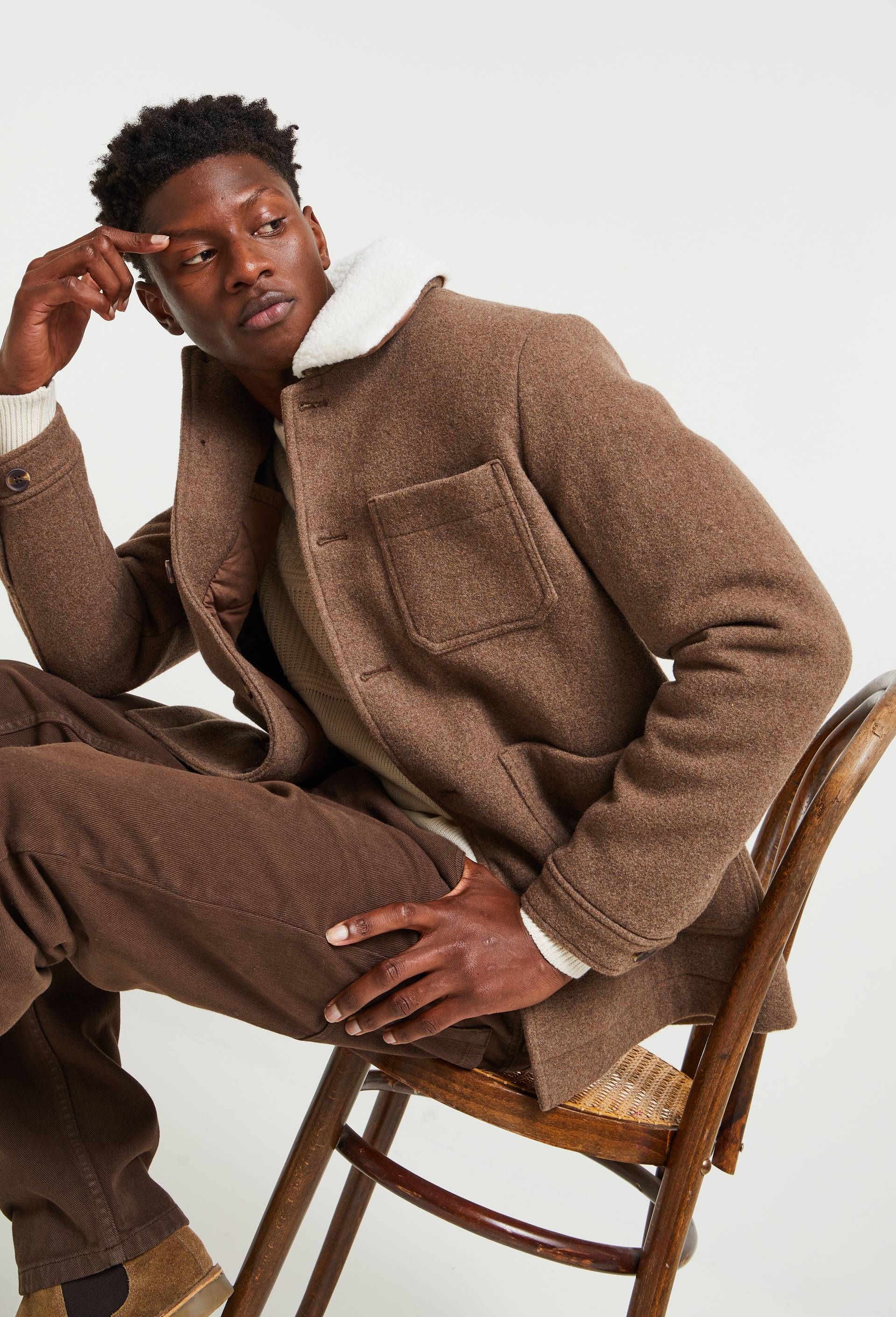 manteau sherpa homme