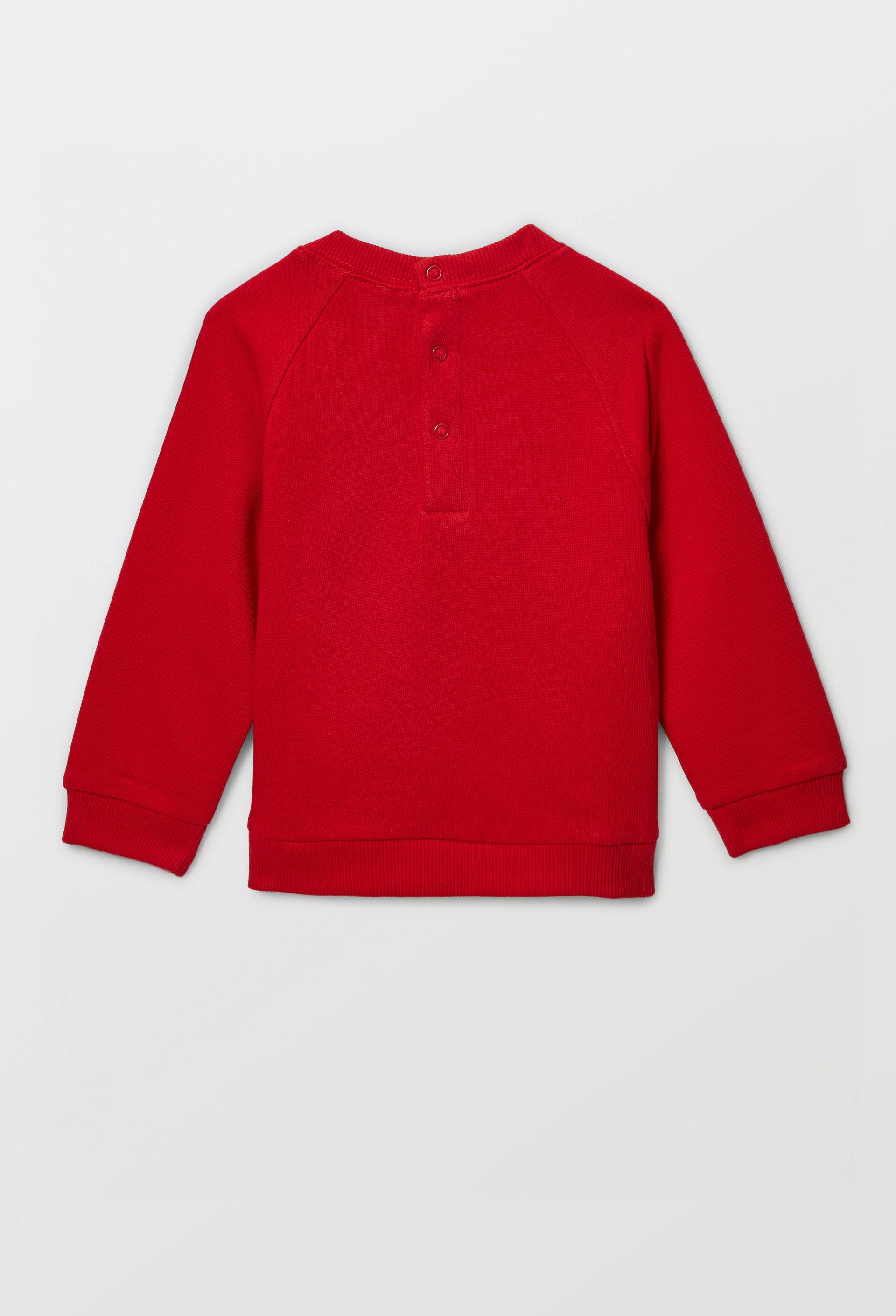 Sweat brod&eacute; en coton BIO GOTS, Rouge, large image number 1