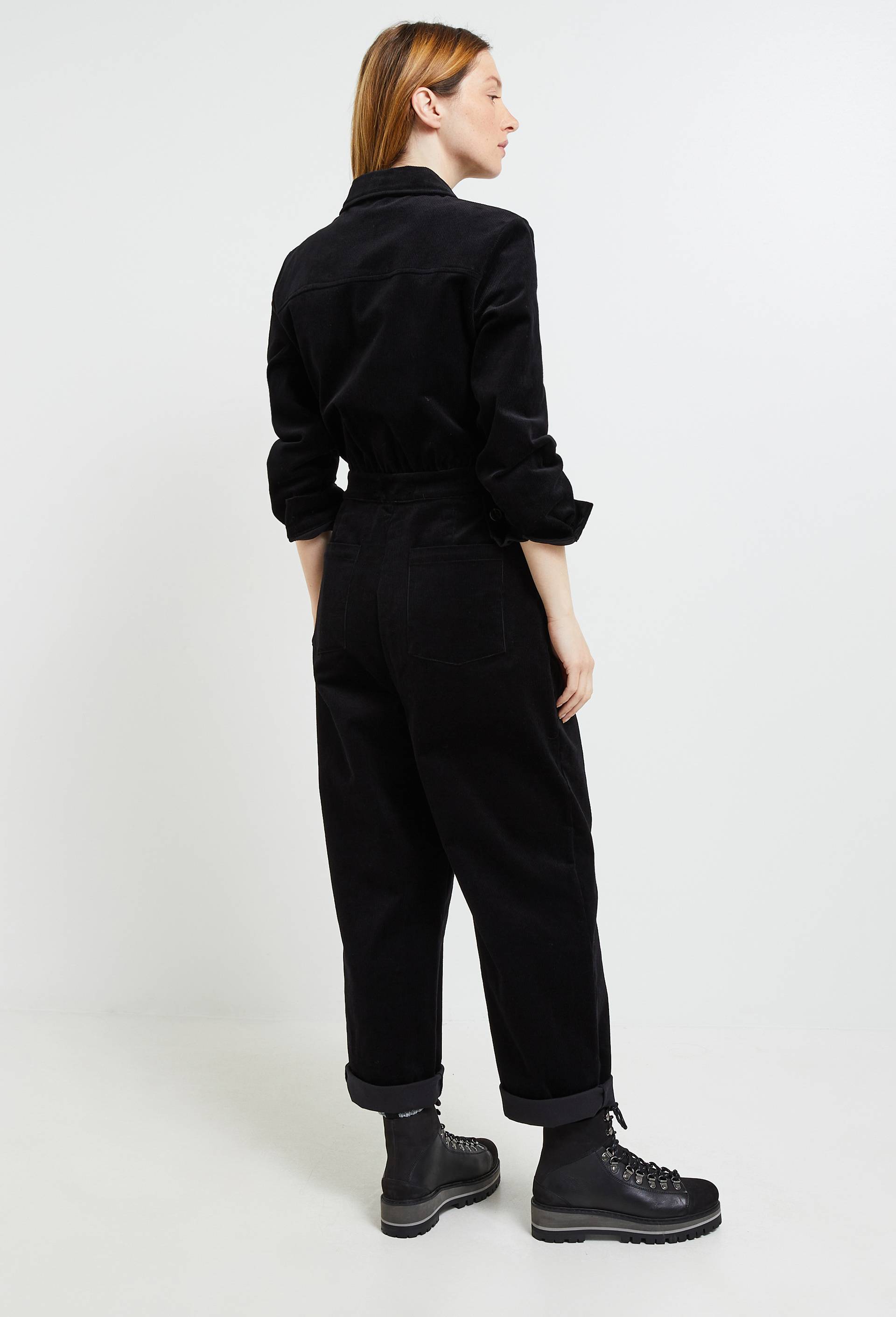 Combinaison pantalon en velours, Noir, large image number 3