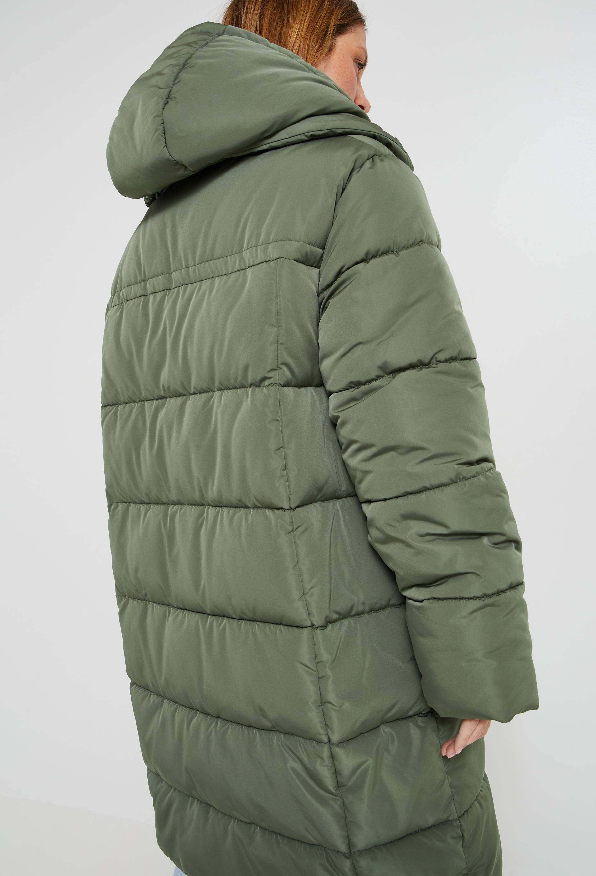 Doudoune mi-longue &agrave; capuche, certifi&eacute;e OEKO-TEX, Vert, large image number 1