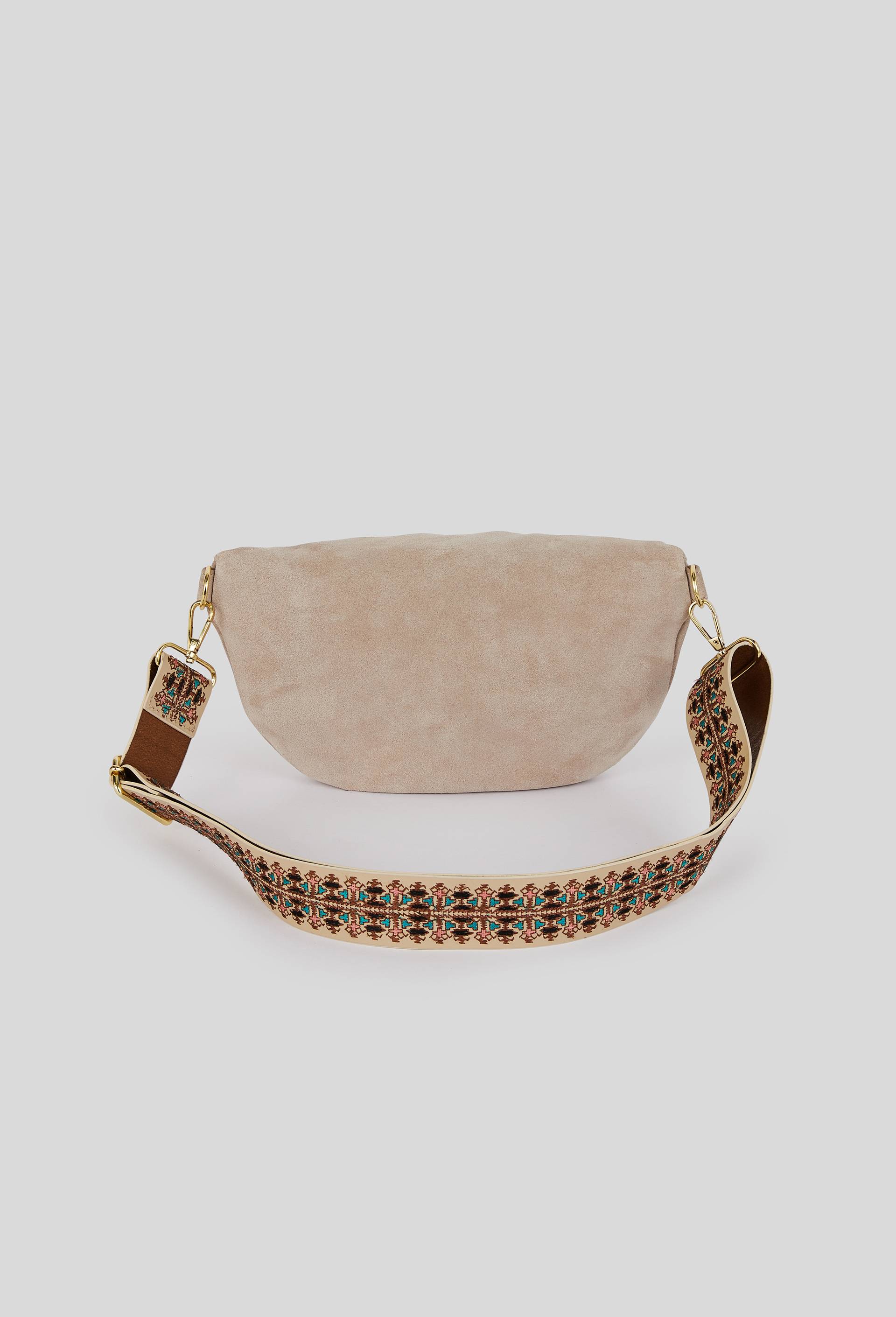Sac banane brodé, cuir responsable, Beige, large image number 1.0
