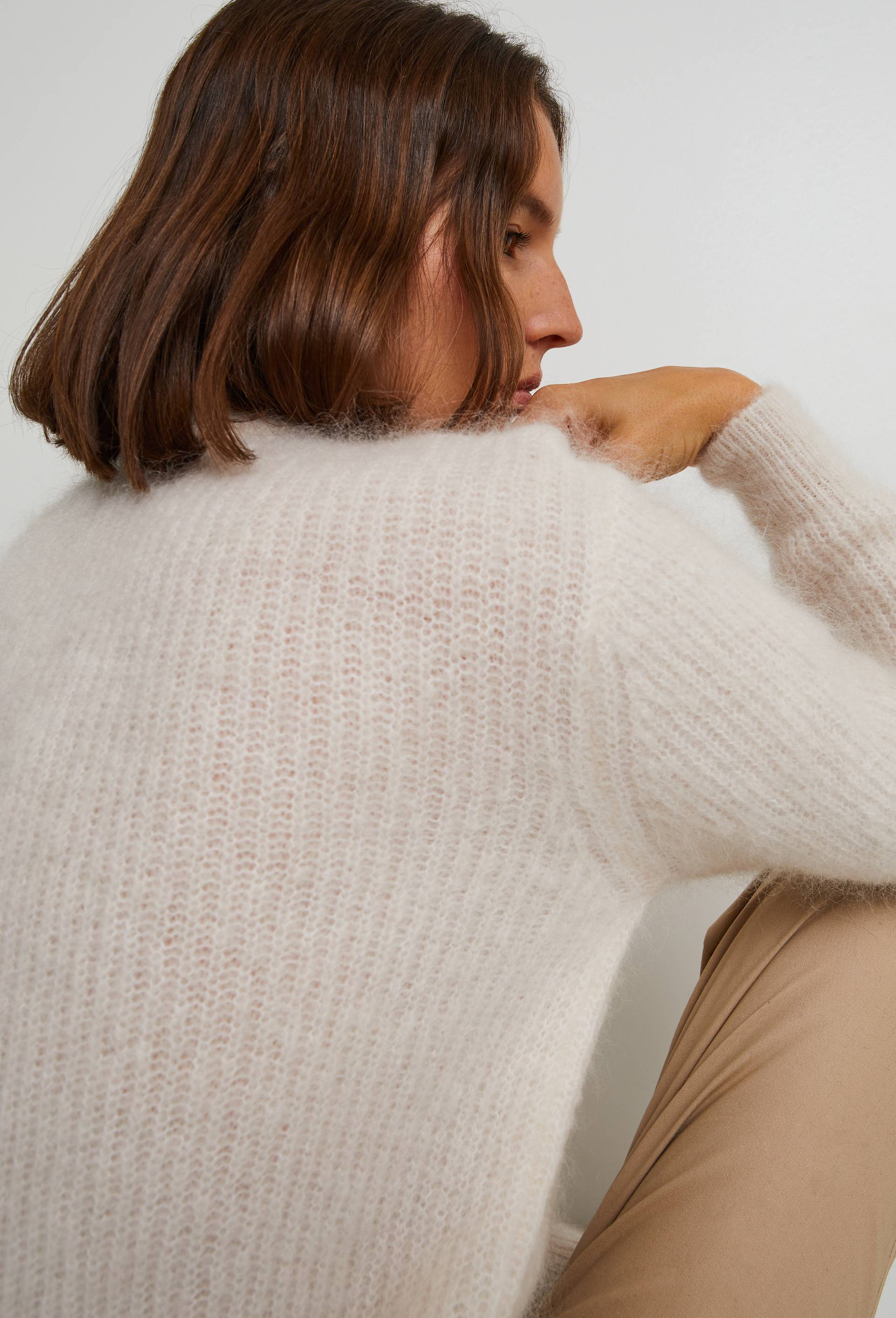Pull contenant du mohair, Ecru, large image number 1