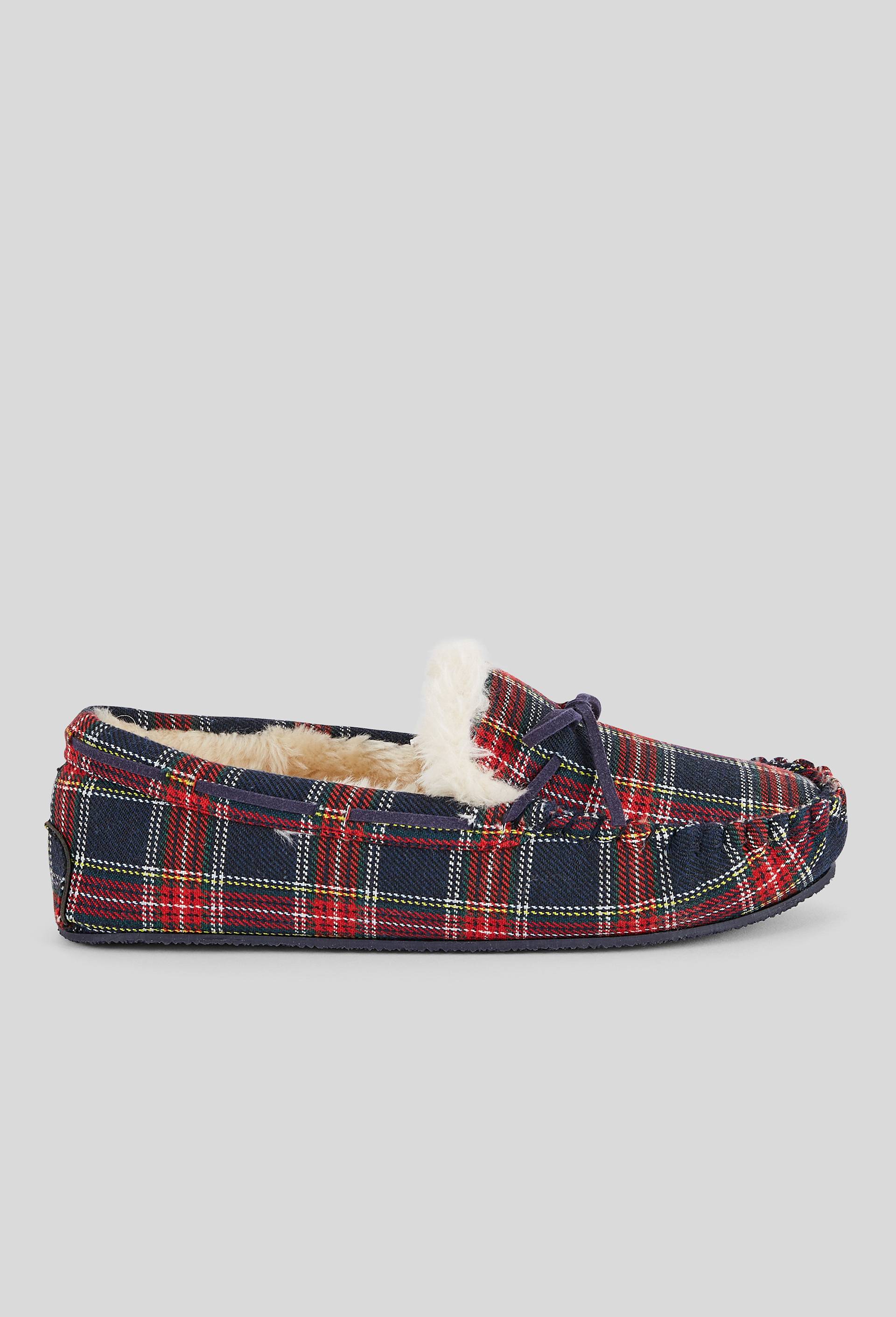 Mocassins à carreaux, Rouge, large image number 0.0