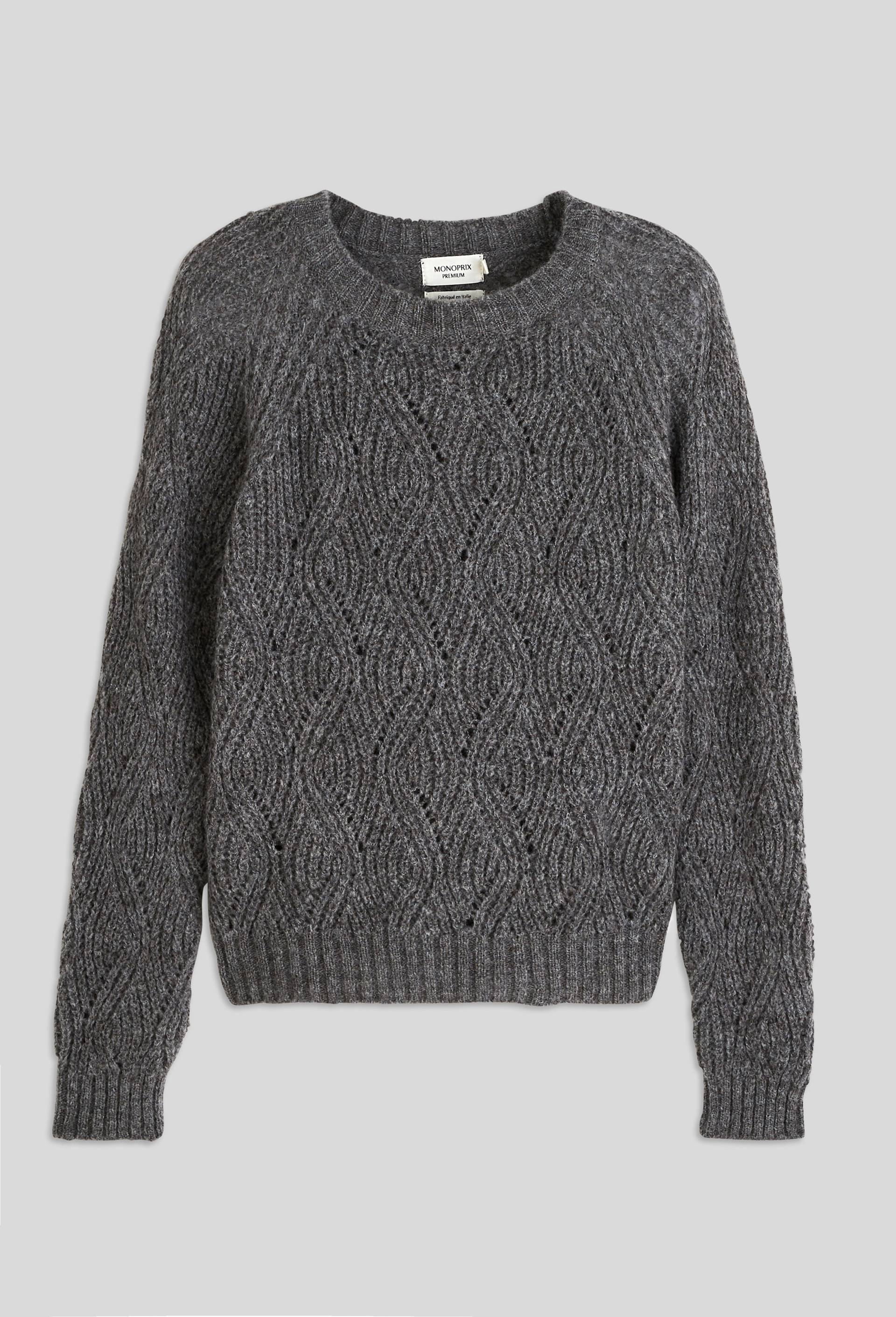 Pull contenant de l'alpaga, Gris, large image number 2.0