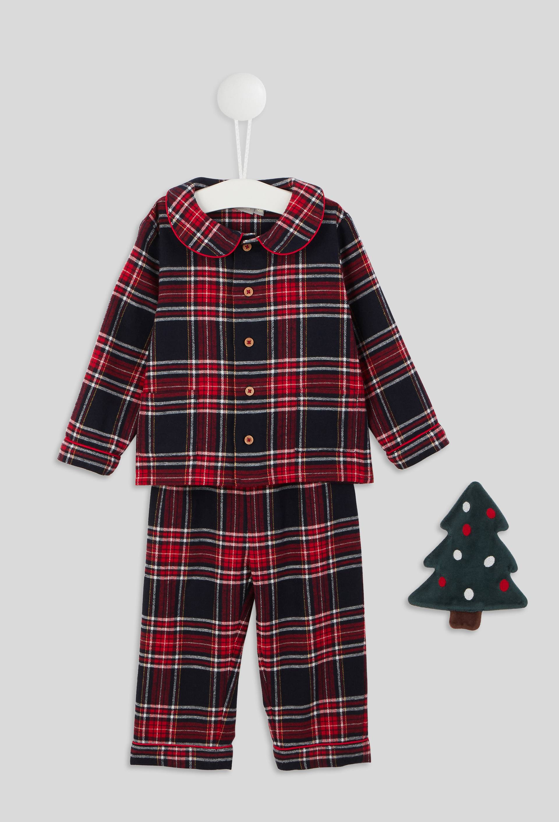 Set pyjama et doudou contenant du coton BIO, Oeko-Tex, Bleu foncé, large image number 0.0