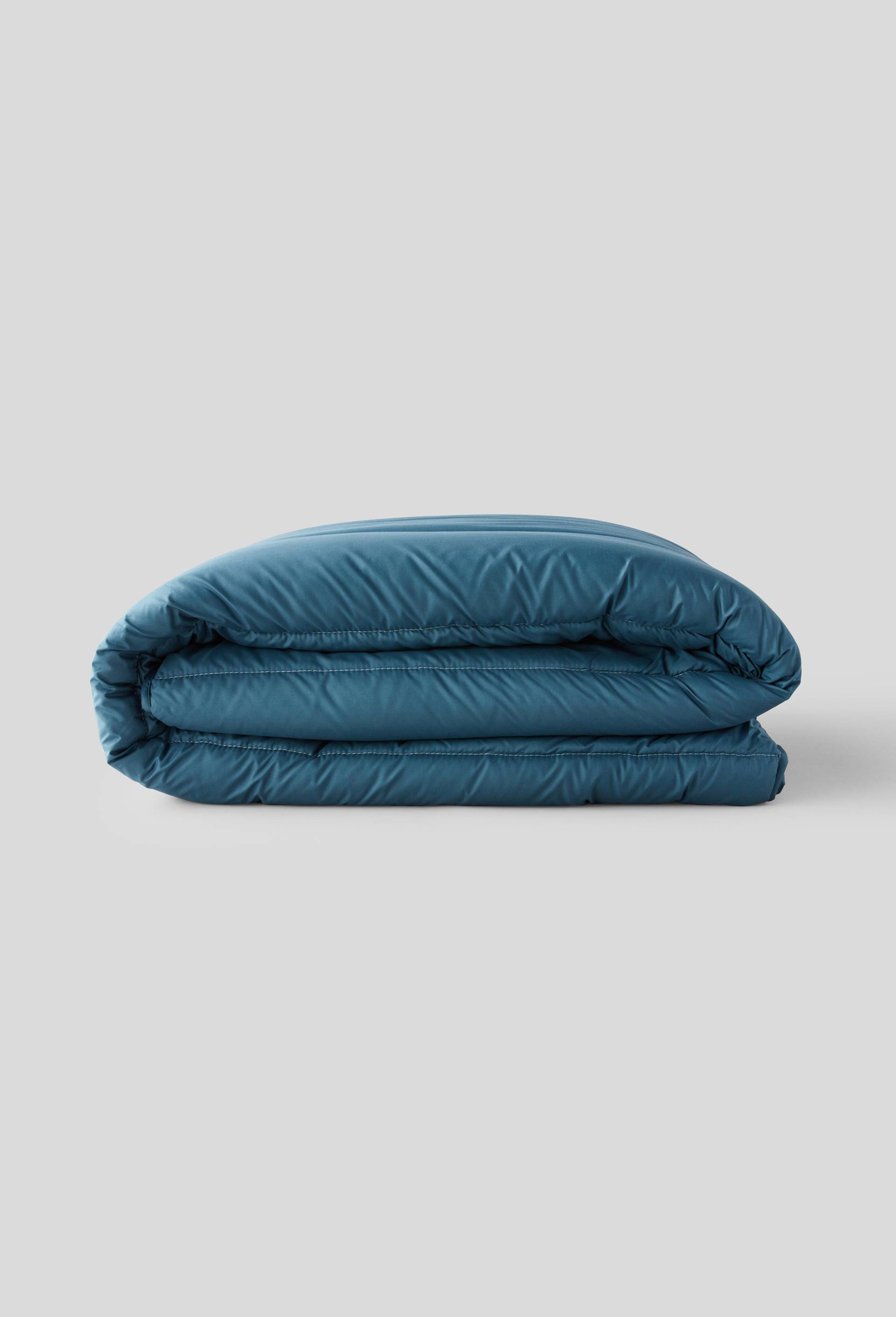 Couette couleur 2 personnes, 220x240cm, 100% polyester, microfibres, Bleu, large image number 0