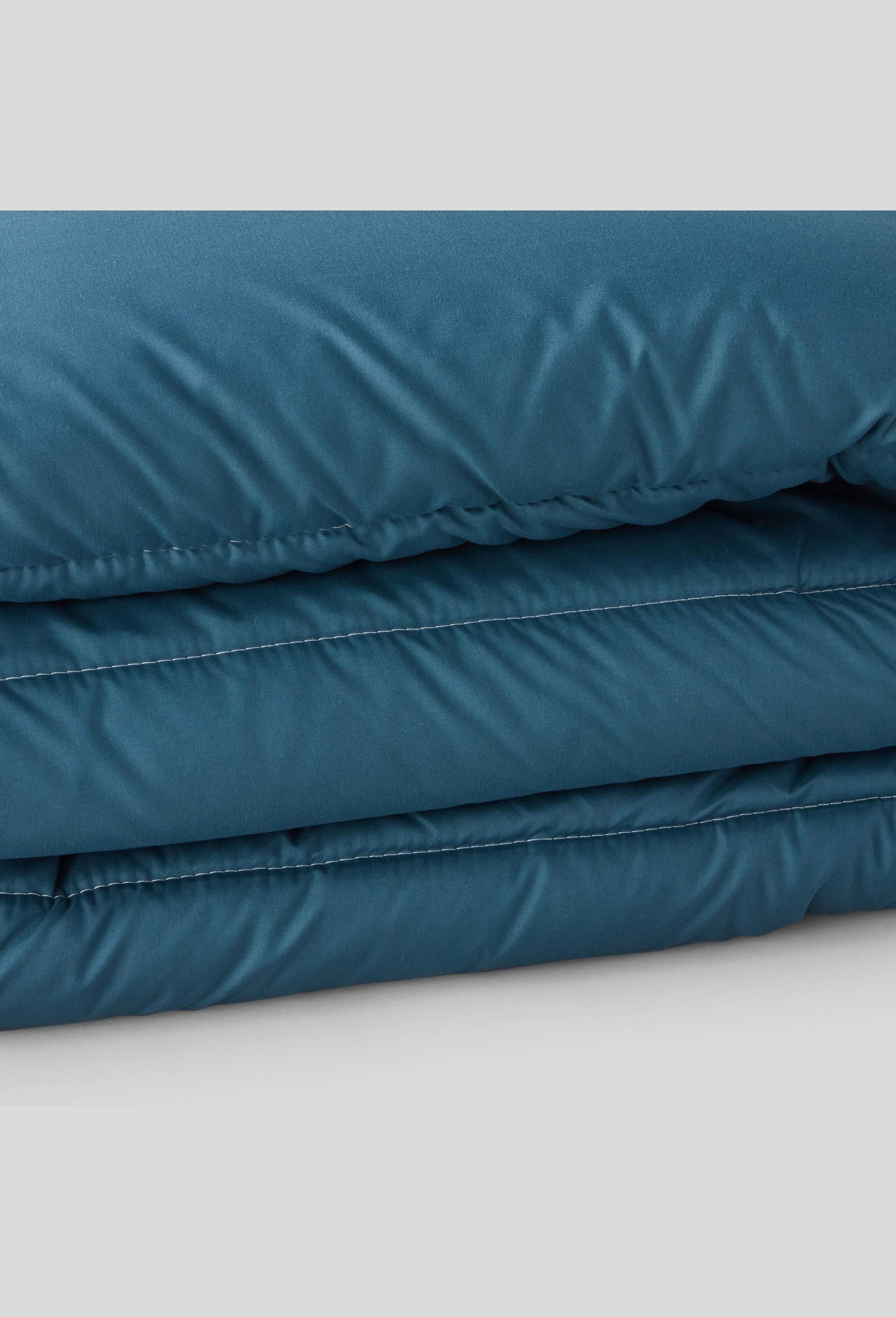 Couette couleur 2 personnes, 220x240cm, 100% polyester, microfibres, Bleu, large image number 1.0