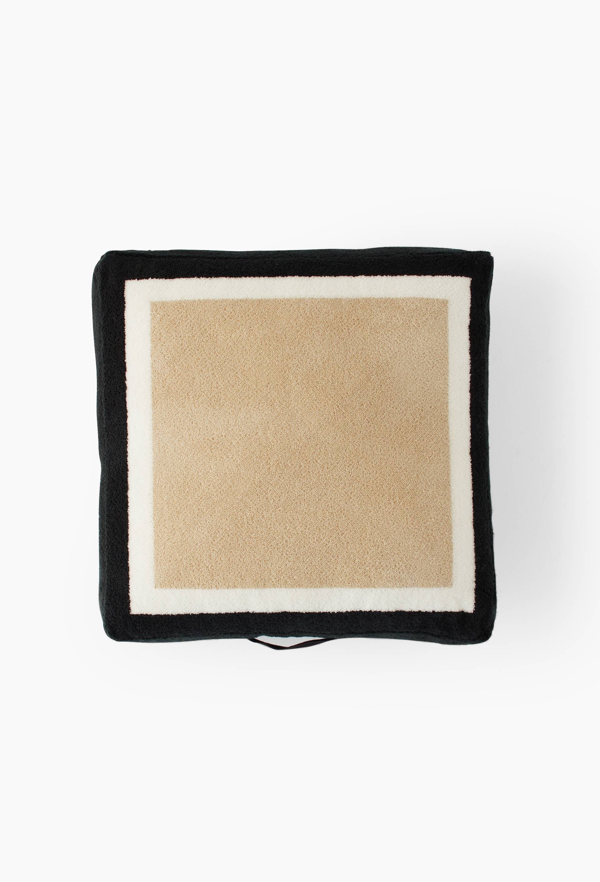 Coussin de sol, 100% coton, 50x50x10cm, oekotex, Brun clair, large image number 0