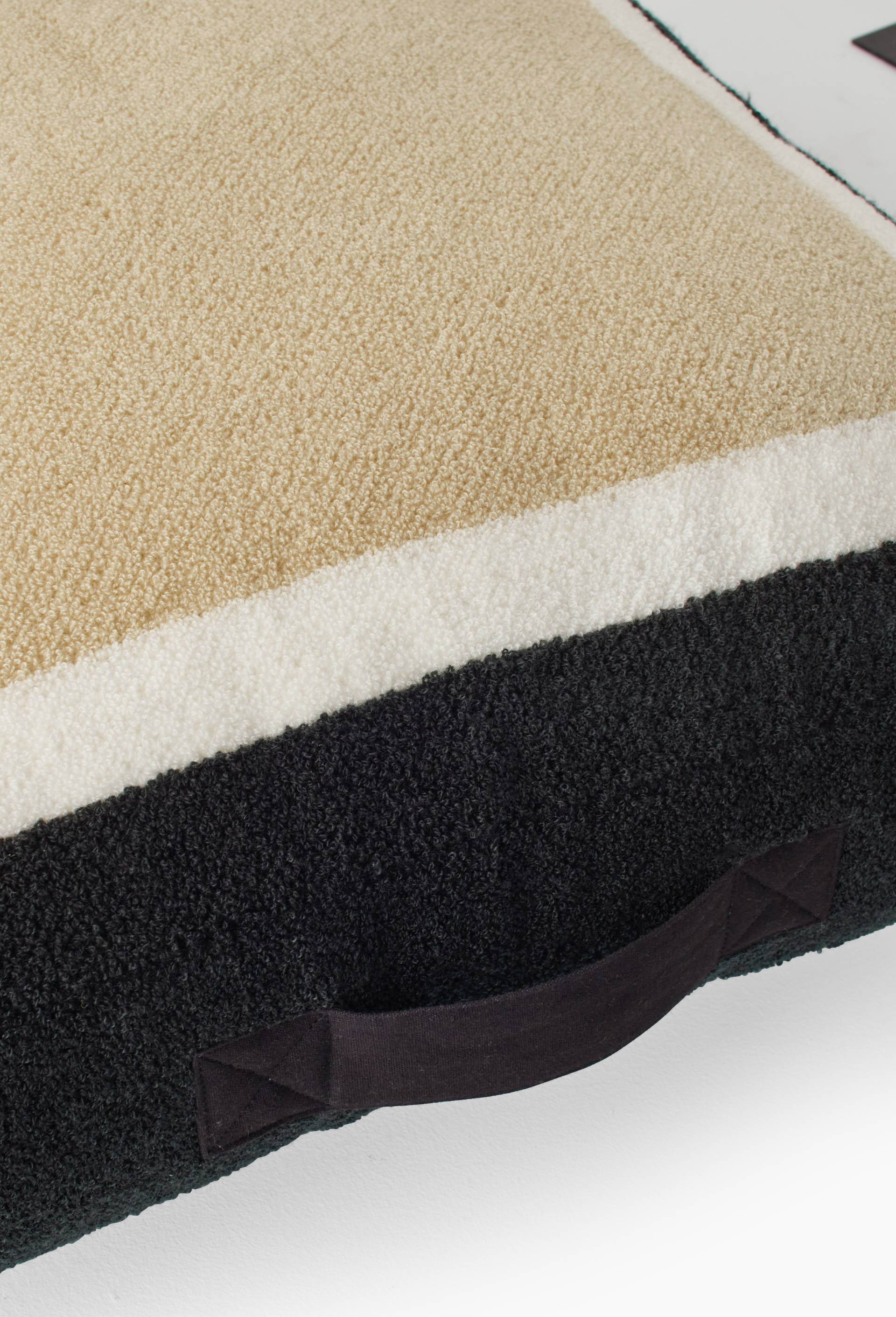 Coussin de sol, 100% coton, 50x50x10cm, oekotex, Brun clair, large image number 1.0