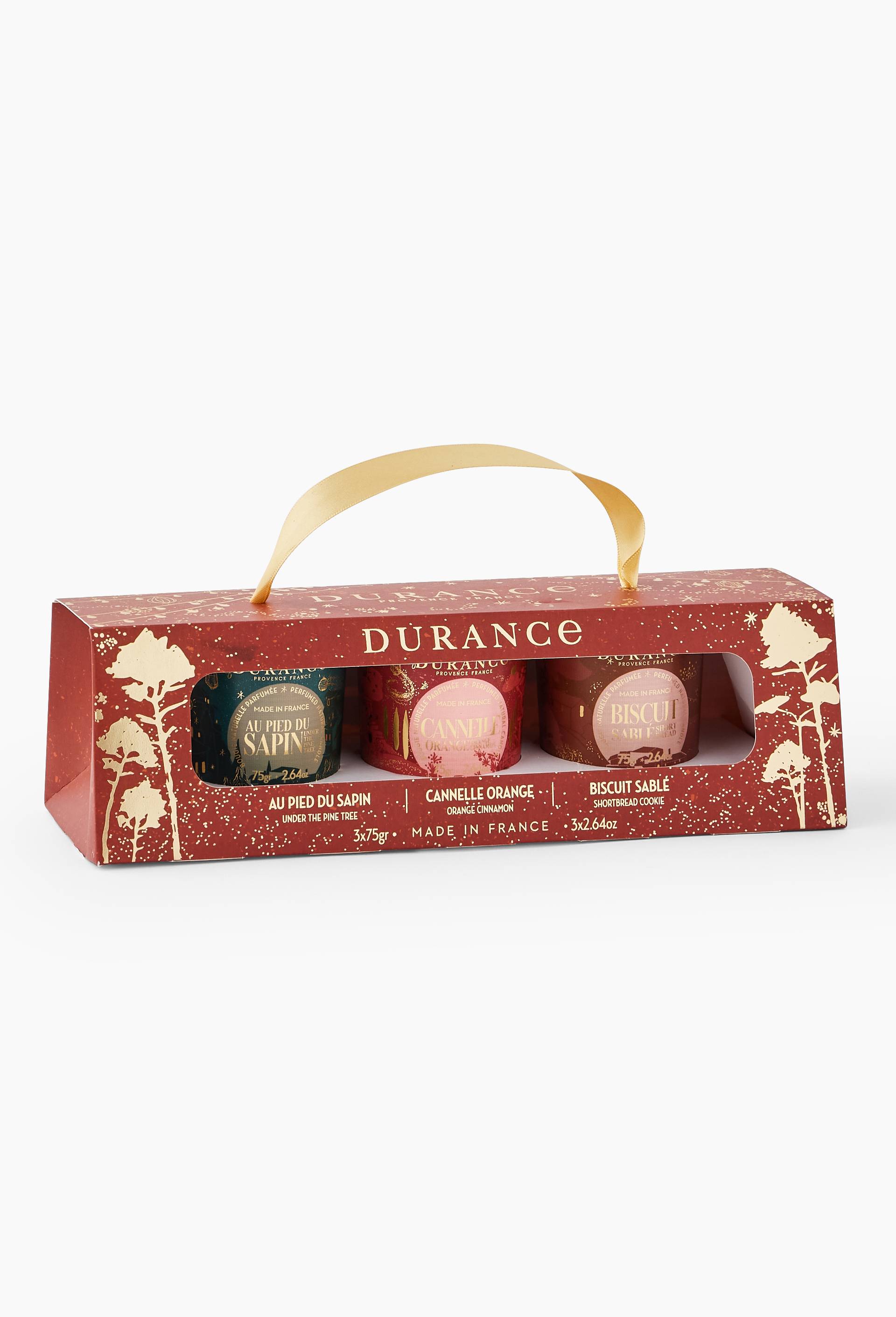 Coffret 3 x 75 gr Au pied du sapin, Cannelle Orange, Biscuit, Blanc, large image number 0.0