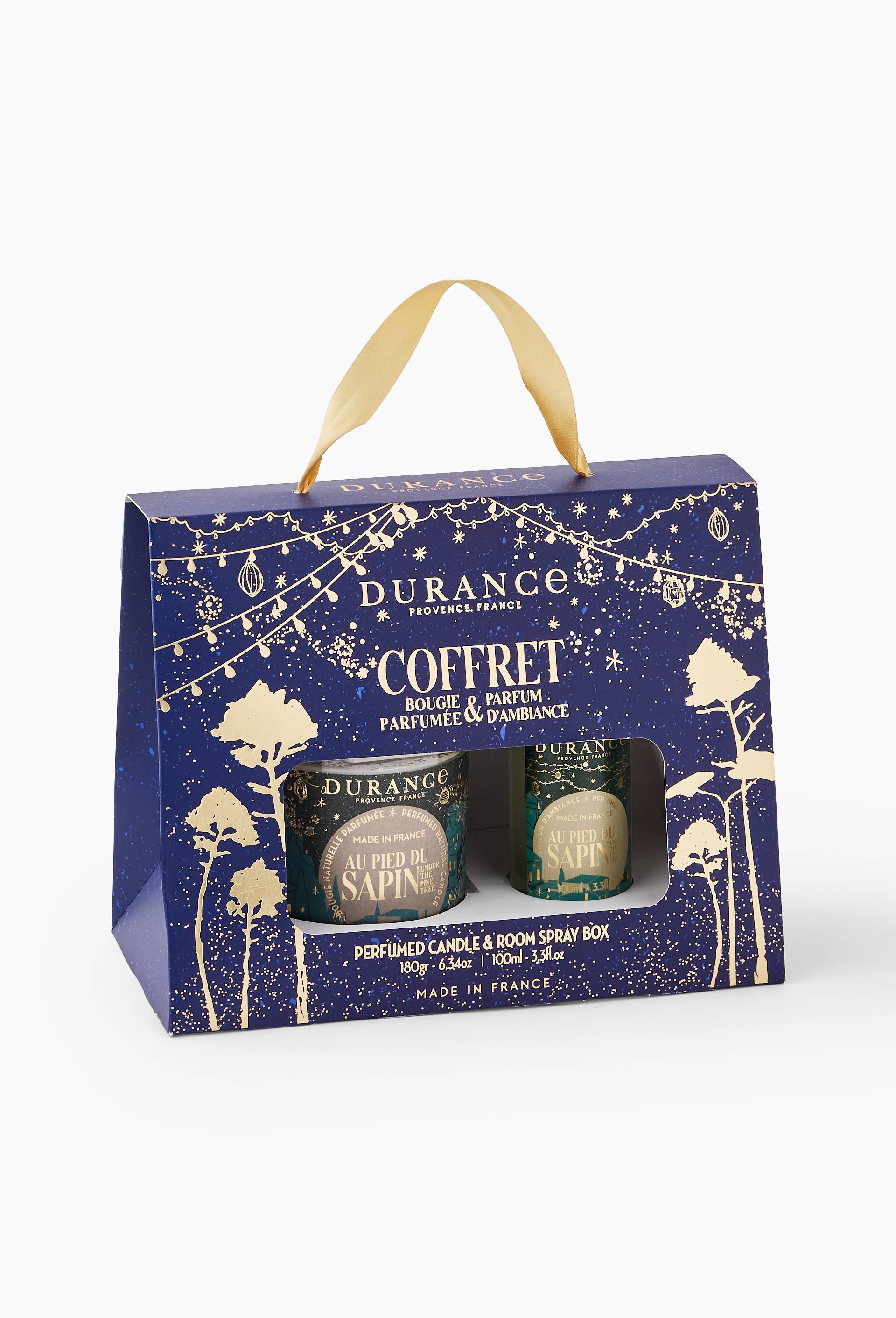 Coffret Bougie 180g parfum ambiance, au pied du sapin, Blanc, large image number 0
