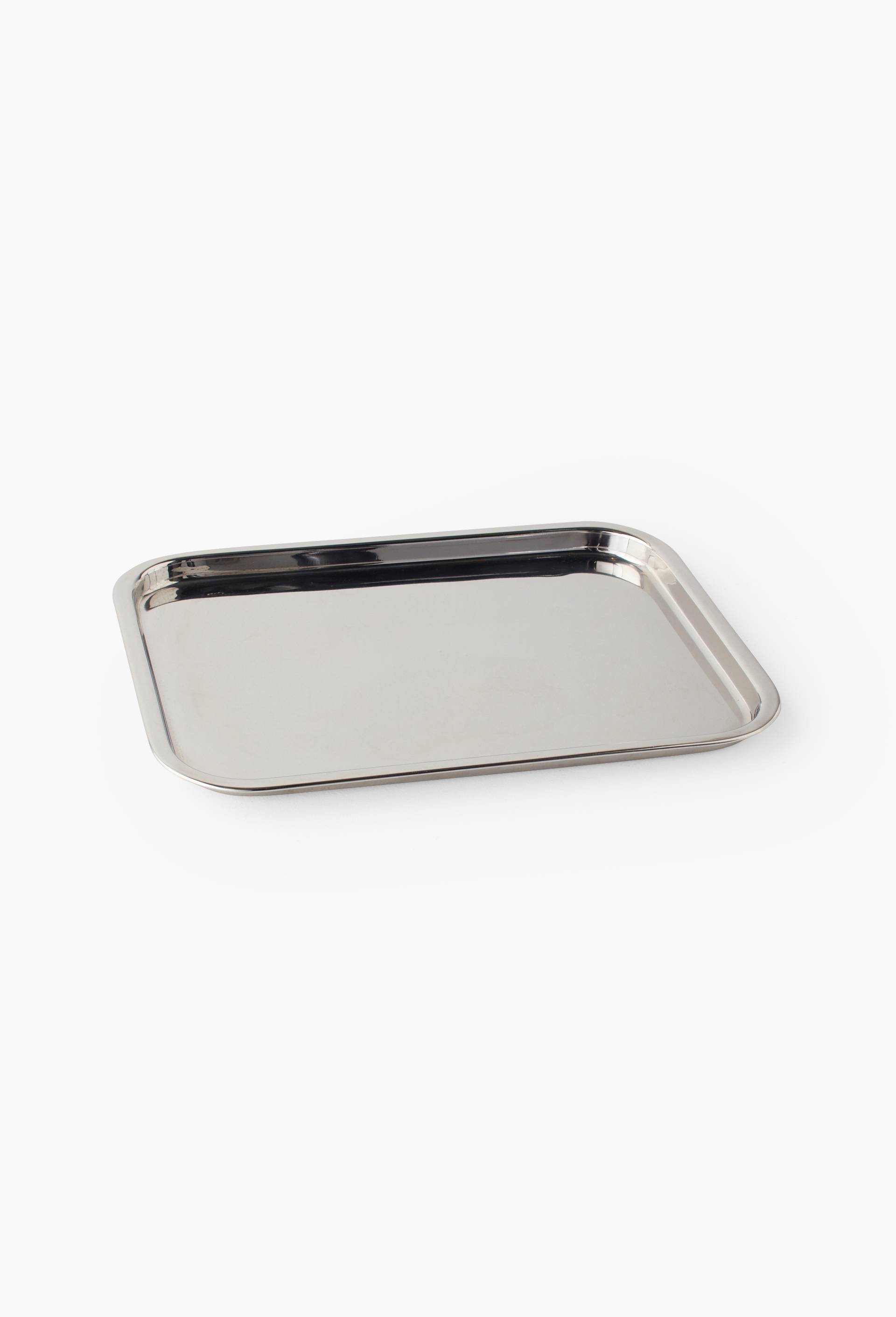 Plateau en m&eacute;tal, 38 cm, Argent, large image number 0
